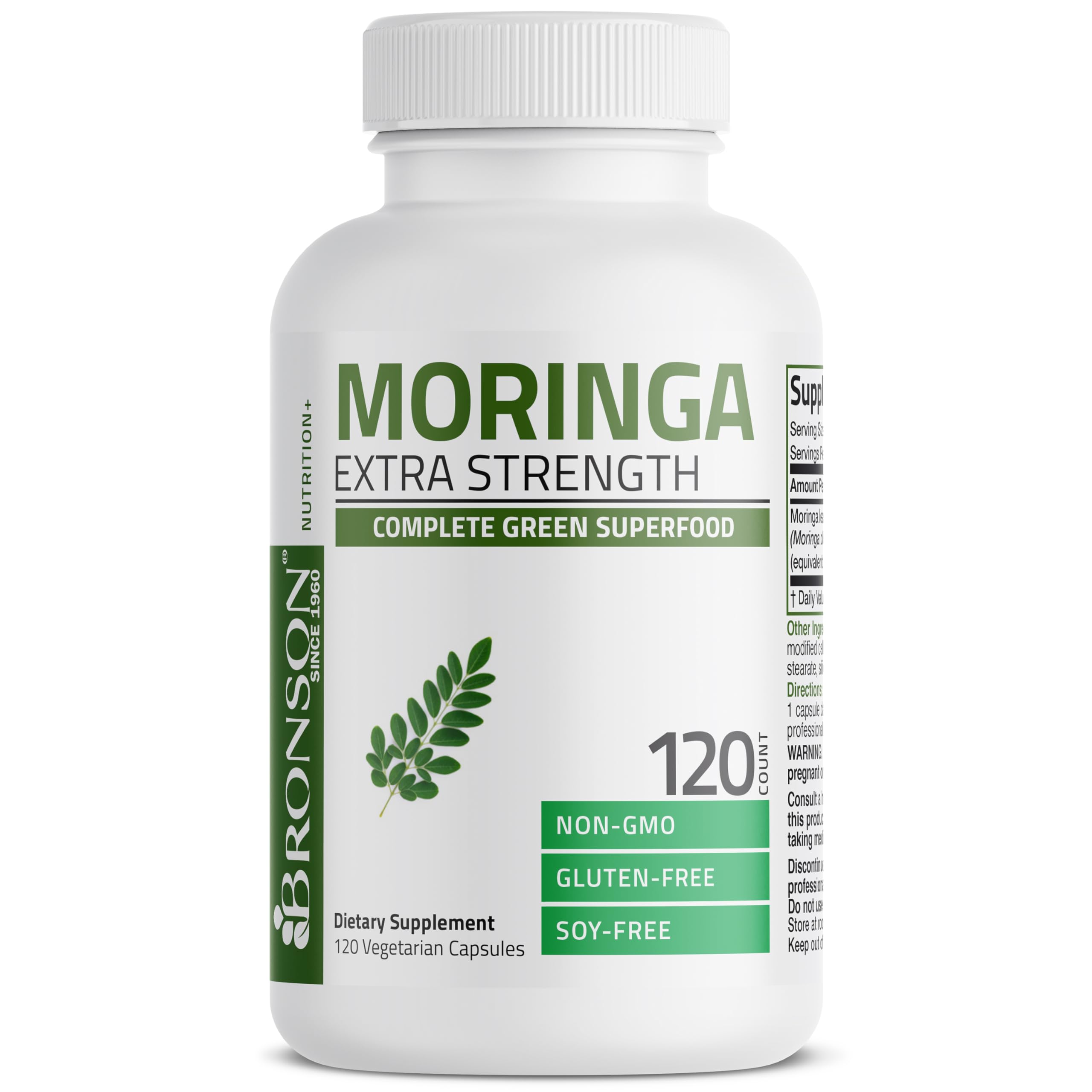 Foto 4 pulgar | Suplemento Bronson Moringa Extra Strength, Cápsulas De 120 Unidades - Venta Internacional.