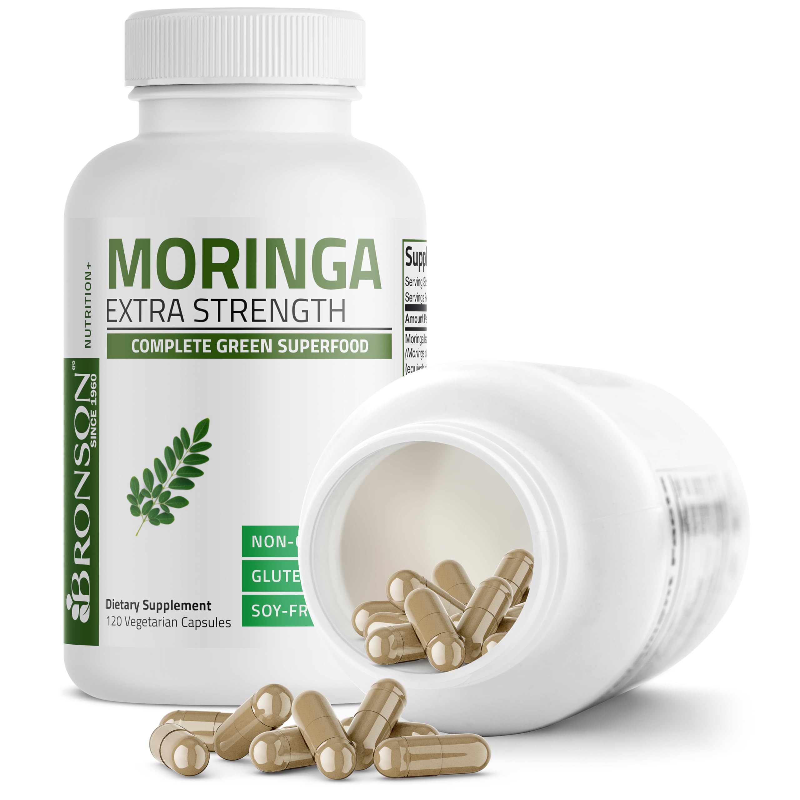 Foto 5 pulgar | Suplemento Bronson Moringa Extra Strength, Cápsulas De 120 Unidades - Venta Internacional.