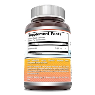 Foto 2 | Suplemento Amazing Formulas Berberine 1000 Mg 120 Cápsulas - Venta Internacional.