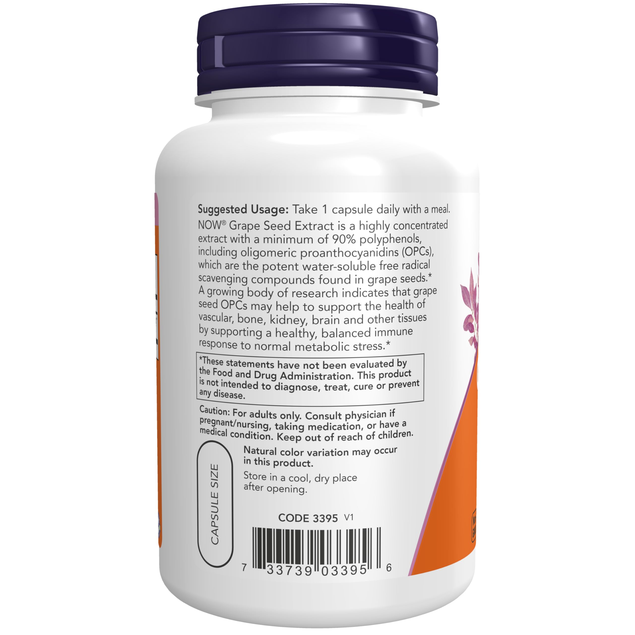 Foto 4 pulgar | Suplemento Now Foods Extracto De Semilla De Uva, 500 Mg, 90 Cápsulas Vegetales - Venta Internacional.