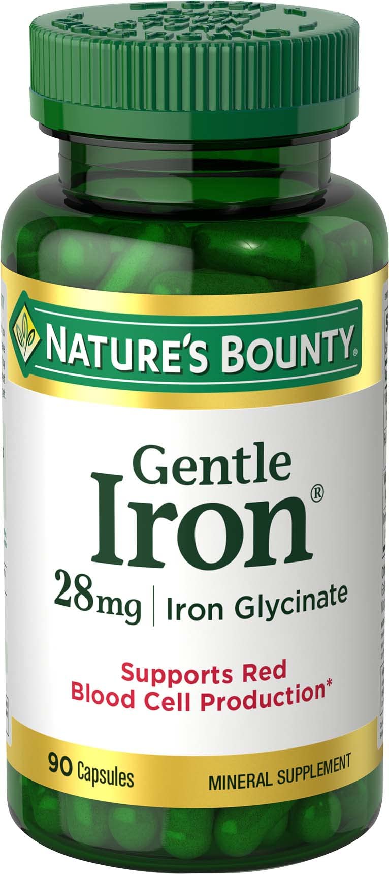 Foto 2 pulgar | Suplemento Nature's Bounty Gentle Iron 28 Mg 90 Cápsulas X3 - Venta Internacional.