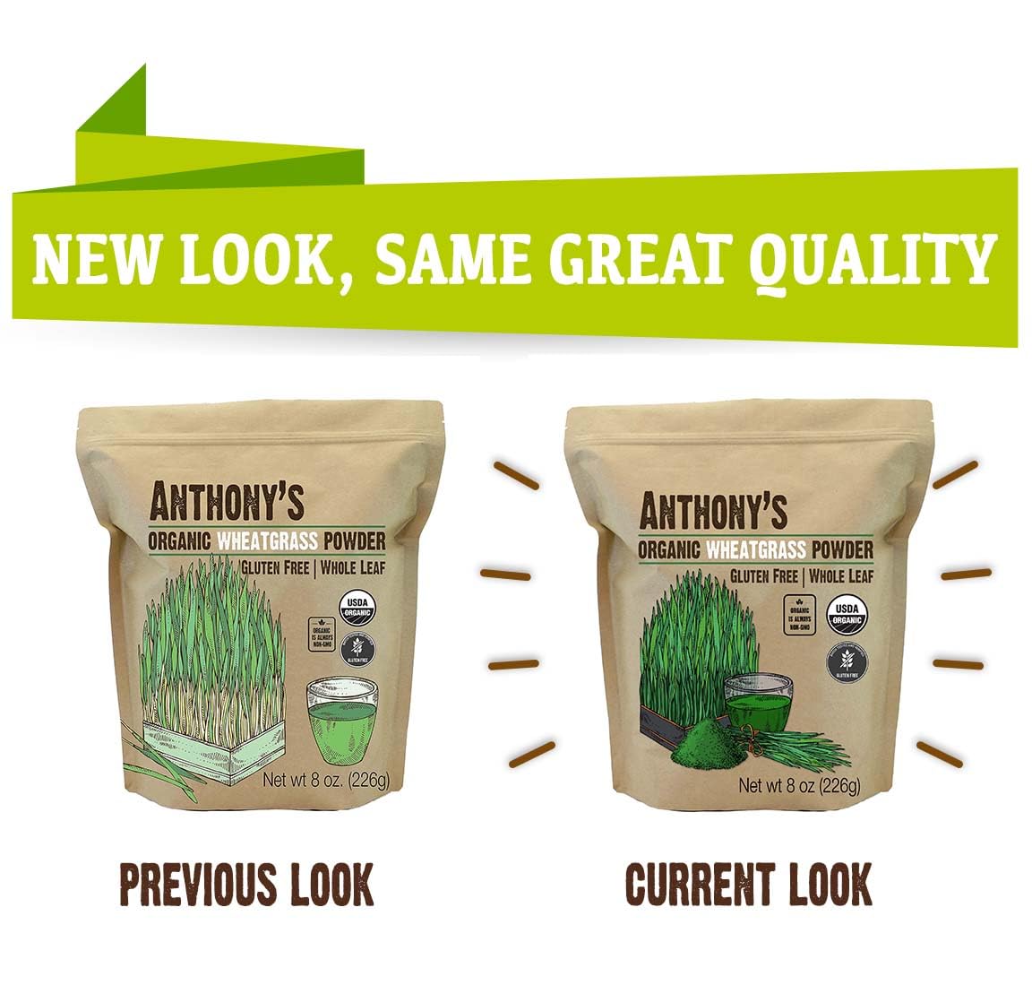 Foto 5 | Suplemento En Polvo De Pasto De Trigo Orgánico Anthony's, 236 Ml - Venta Internacional.