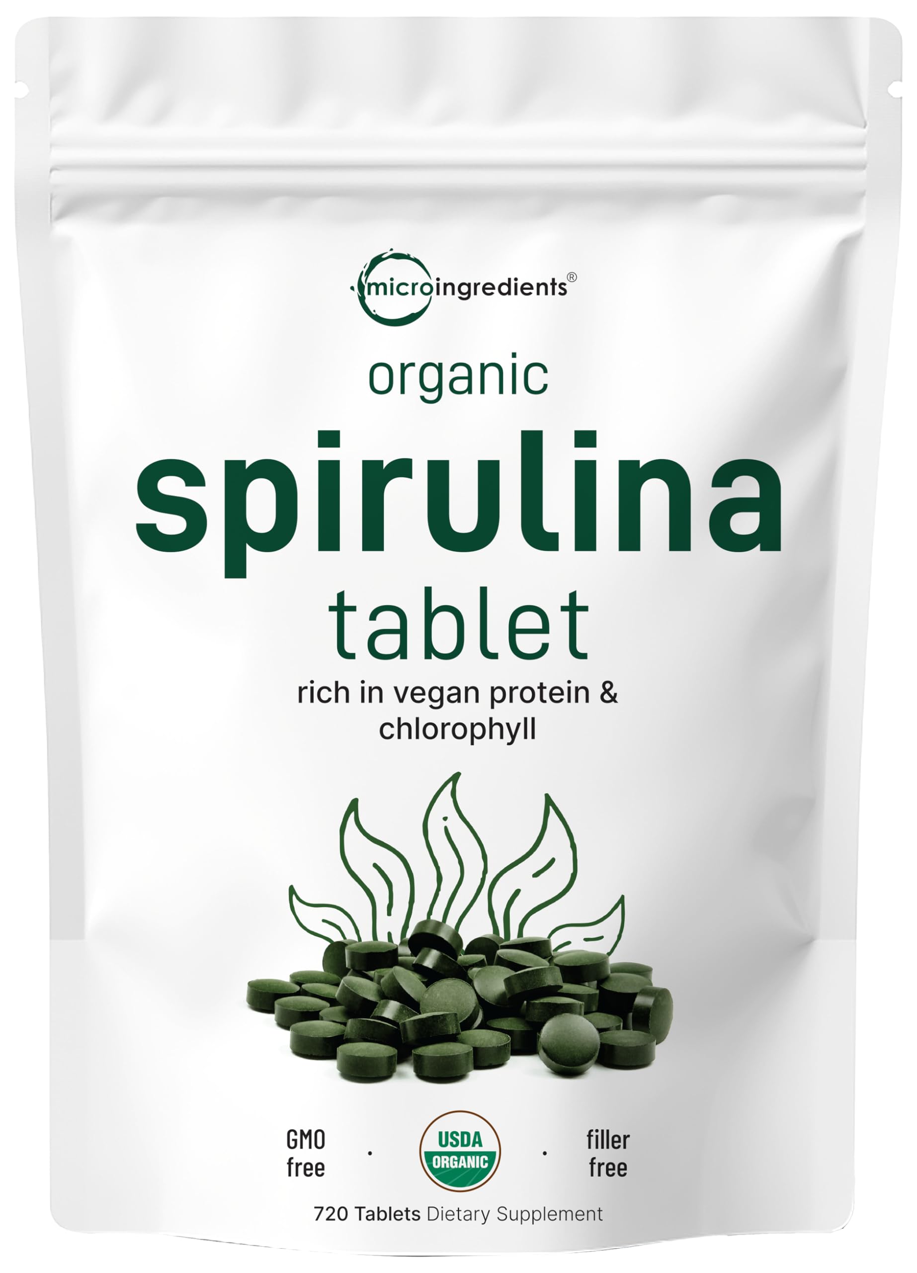 Foto 2 pulgar | Suplemento De Microingredientes: Espirulina Orgánica, 3000 Mg, 720 Tabletas - Venta Internacional.