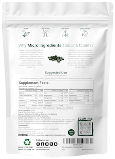 Foto 2 | Suplemento De Microingredientes: Espirulina Orgánica, 3000 Mg, 720 Tabletas - Venta Internacional.