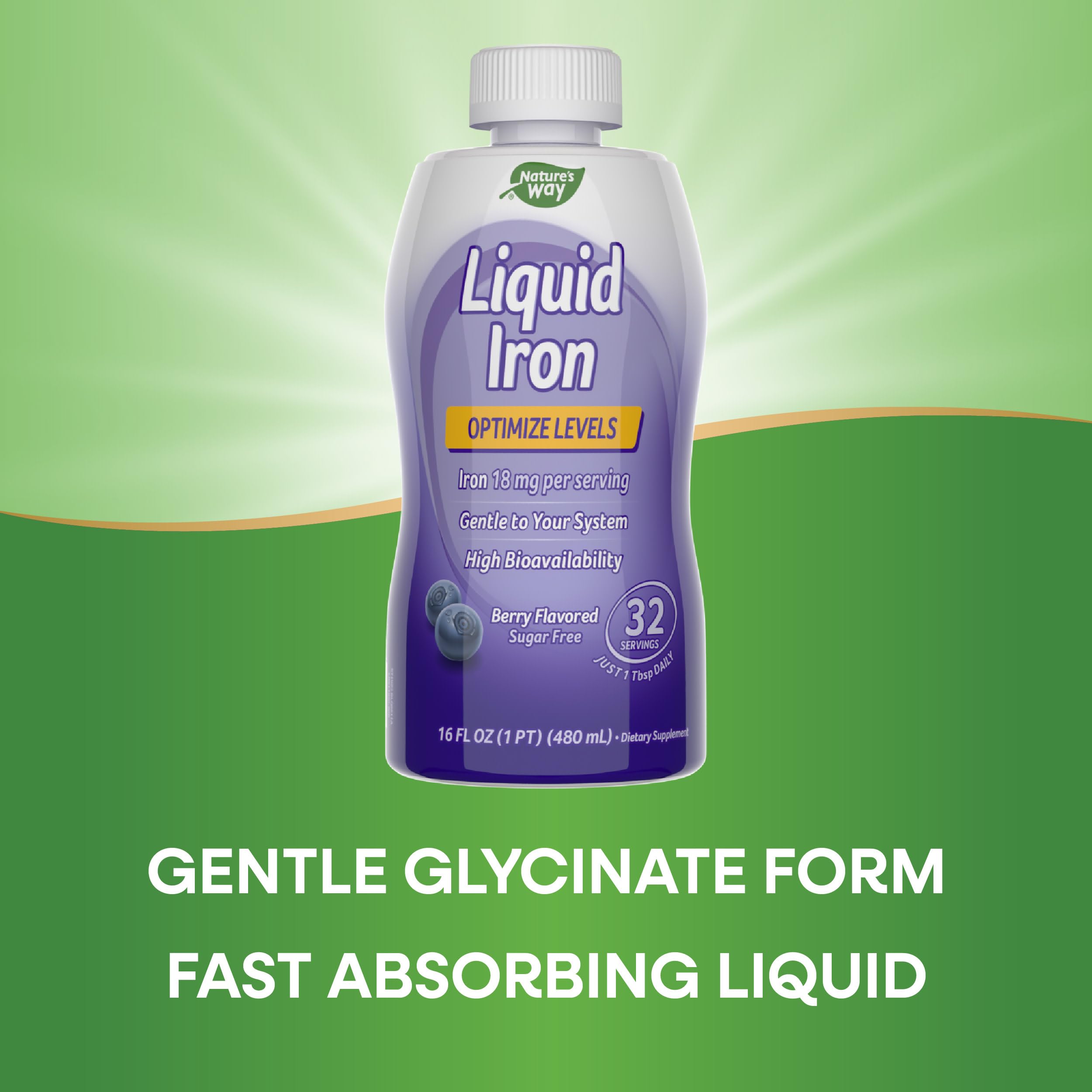 Foto 4 pulgar | Suplemento Nature's Way Liquid Iron, 473 Ml, Sin Azúcar - Venta Internacional.