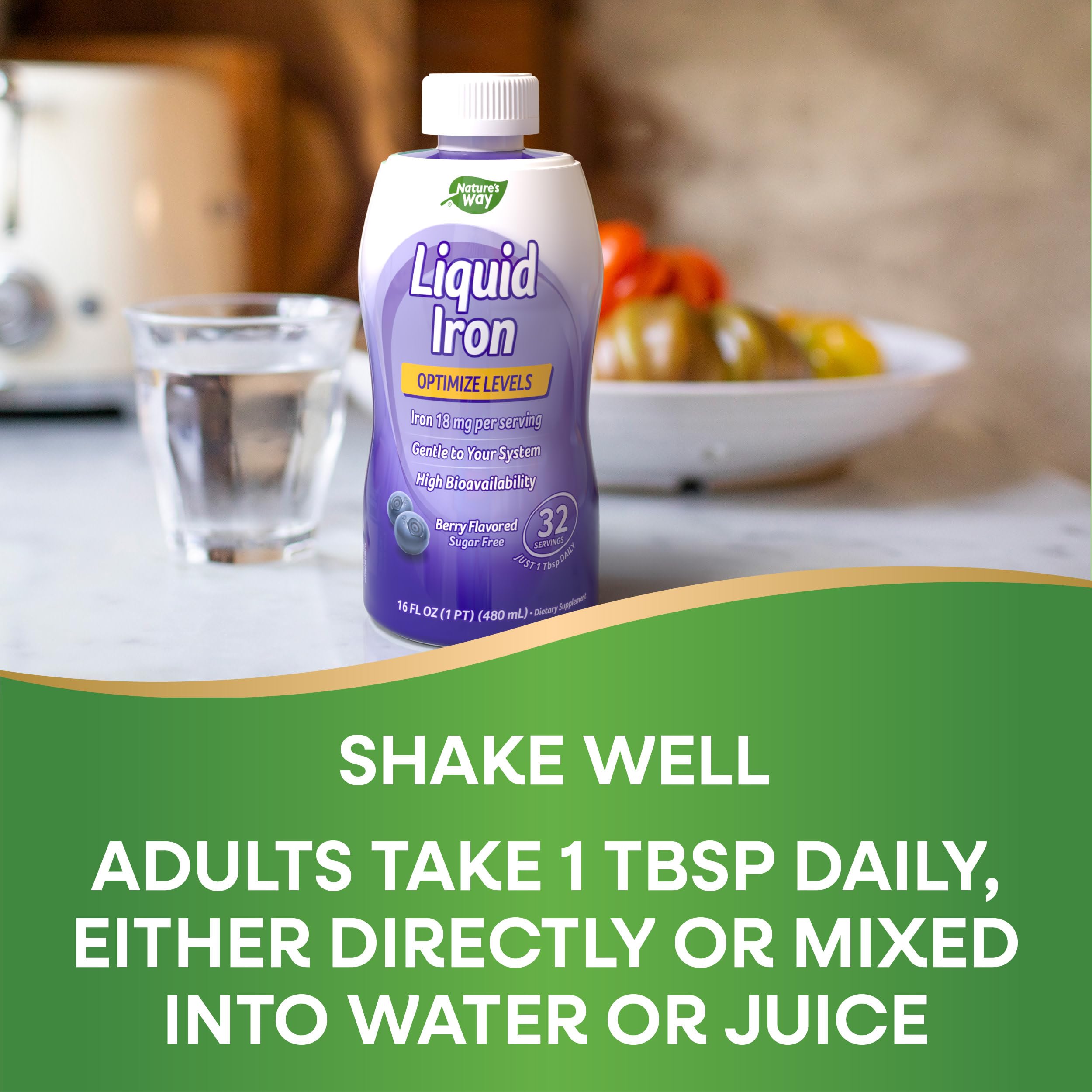 Foto 6 pulgar | Suplemento Nature's Way Liquid Iron, 473 Ml, Sin Azúcar - Venta Internacional.