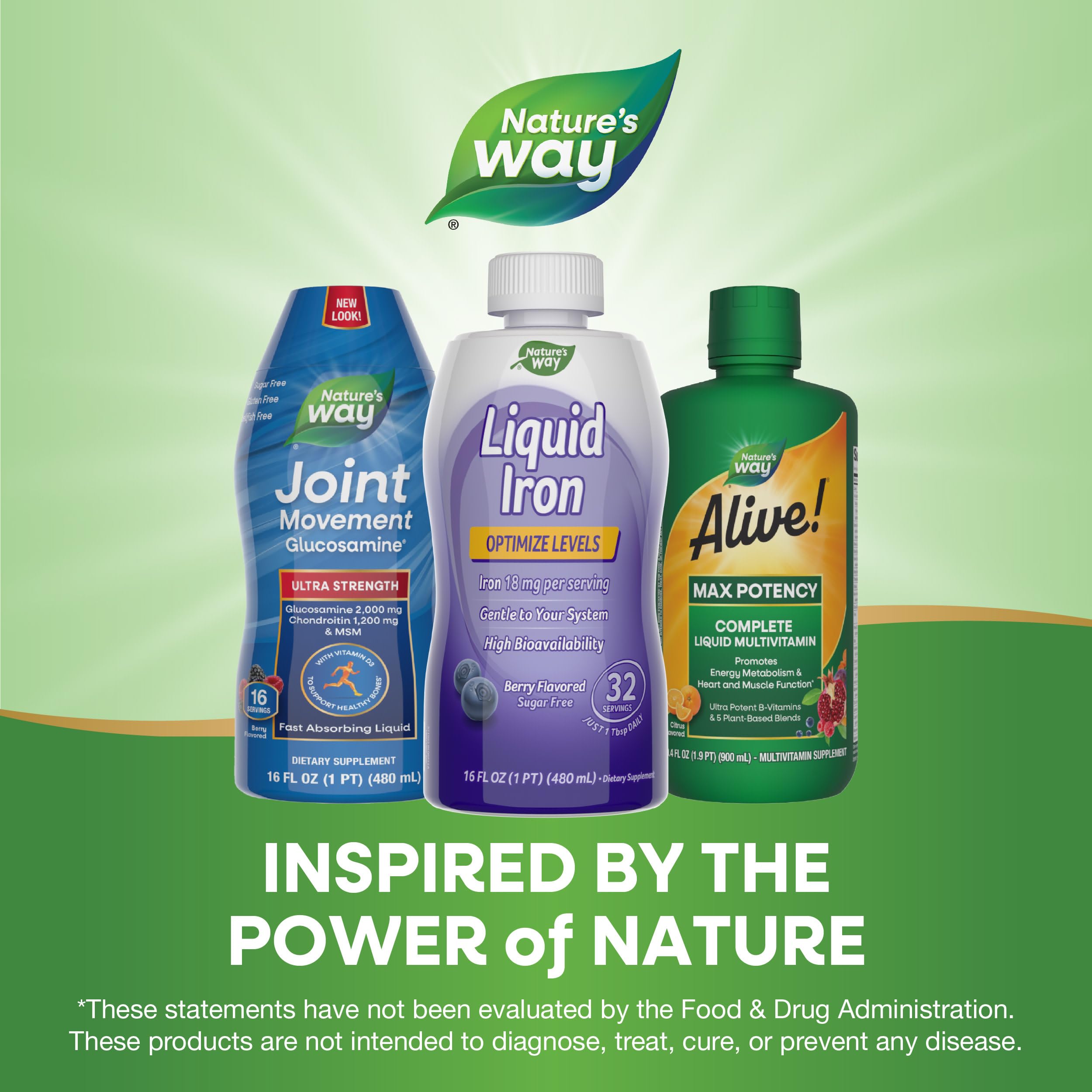 Foto 7 pulgar | Suplemento Nature's Way Liquid Iron, 473 Ml, Sin Azúcar - Venta Internacional.
