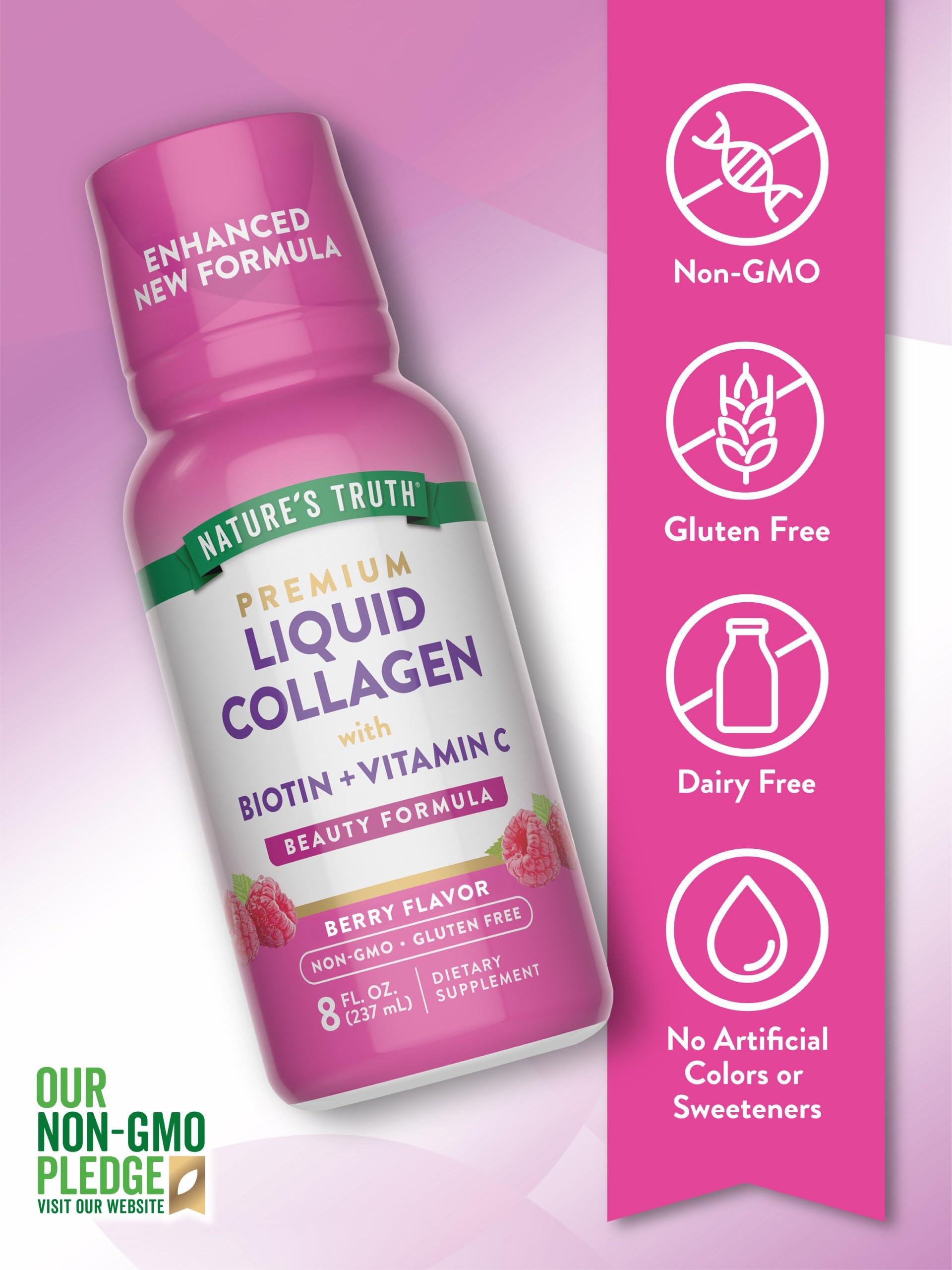 Foto 3 | Suplemento De Colágeno Líquido Nature's Truth, 240 Ml, Sabor A Bayas - Venta Internacional.