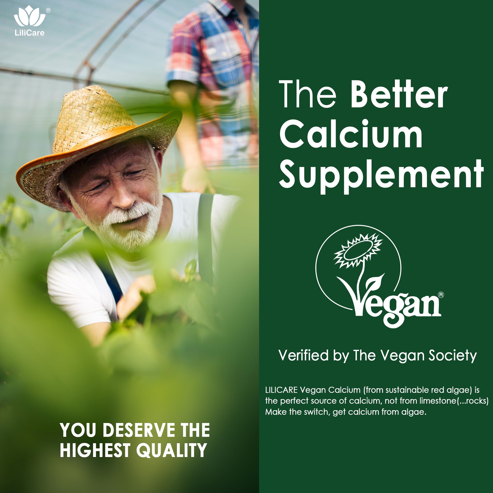 Foto 4 pulgar | Suplemento De Calcio Lilicare A Base De Plantas 600 Mg Con Vitamina D3 K2 - Venta Internacional.