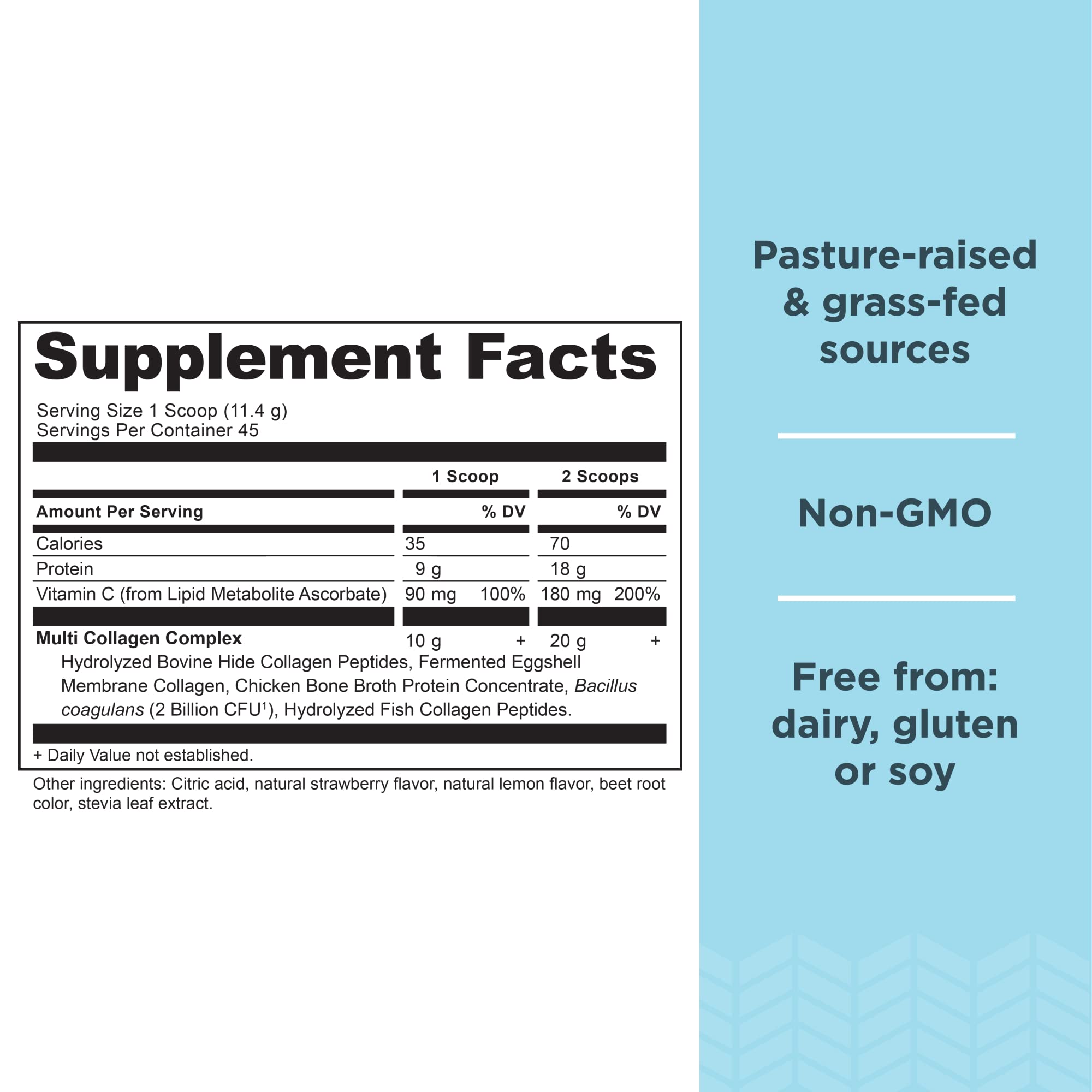 Foto 3 pulgar | Proteína De Colágeno En Polvo Ancient Nutrition Fresa 535ml - Venta Internacional.