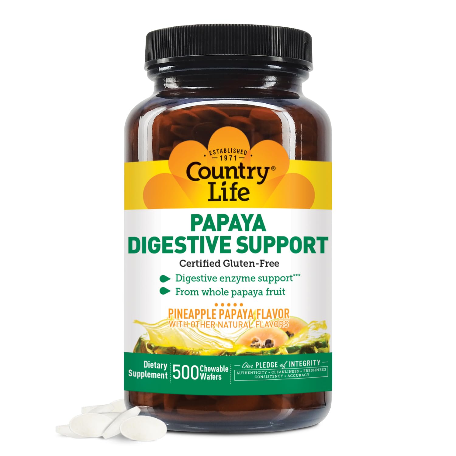 Foto 2 pulgar | Enzimas De Papaya Masticables Que Ayudan A La Digestión Country Life - Venta Internacional.