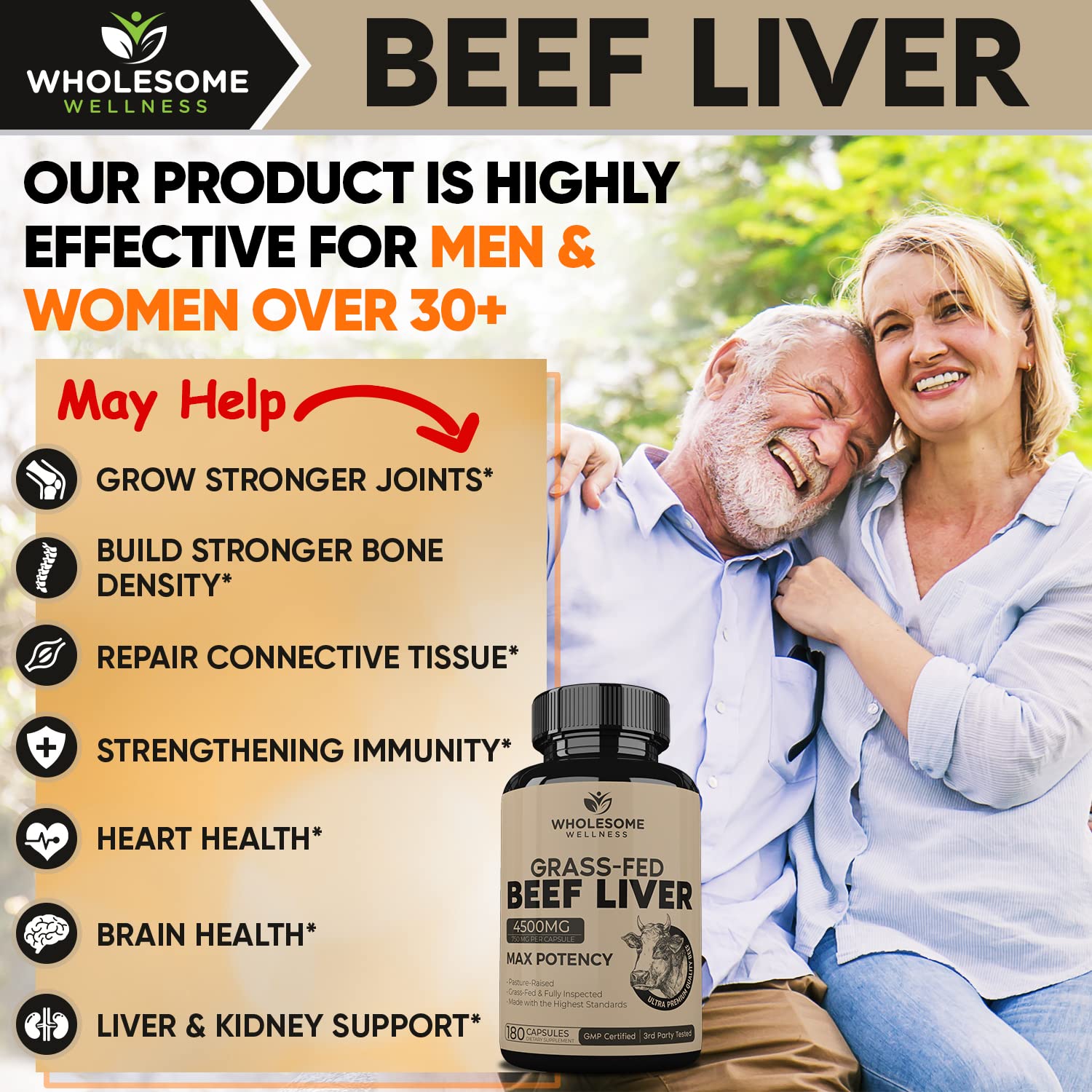 Foto 3 | Suplemento Wholesome Wellness para El Bienestar Saludable de Hígado de 180 Cápsulas-Venta Internacional