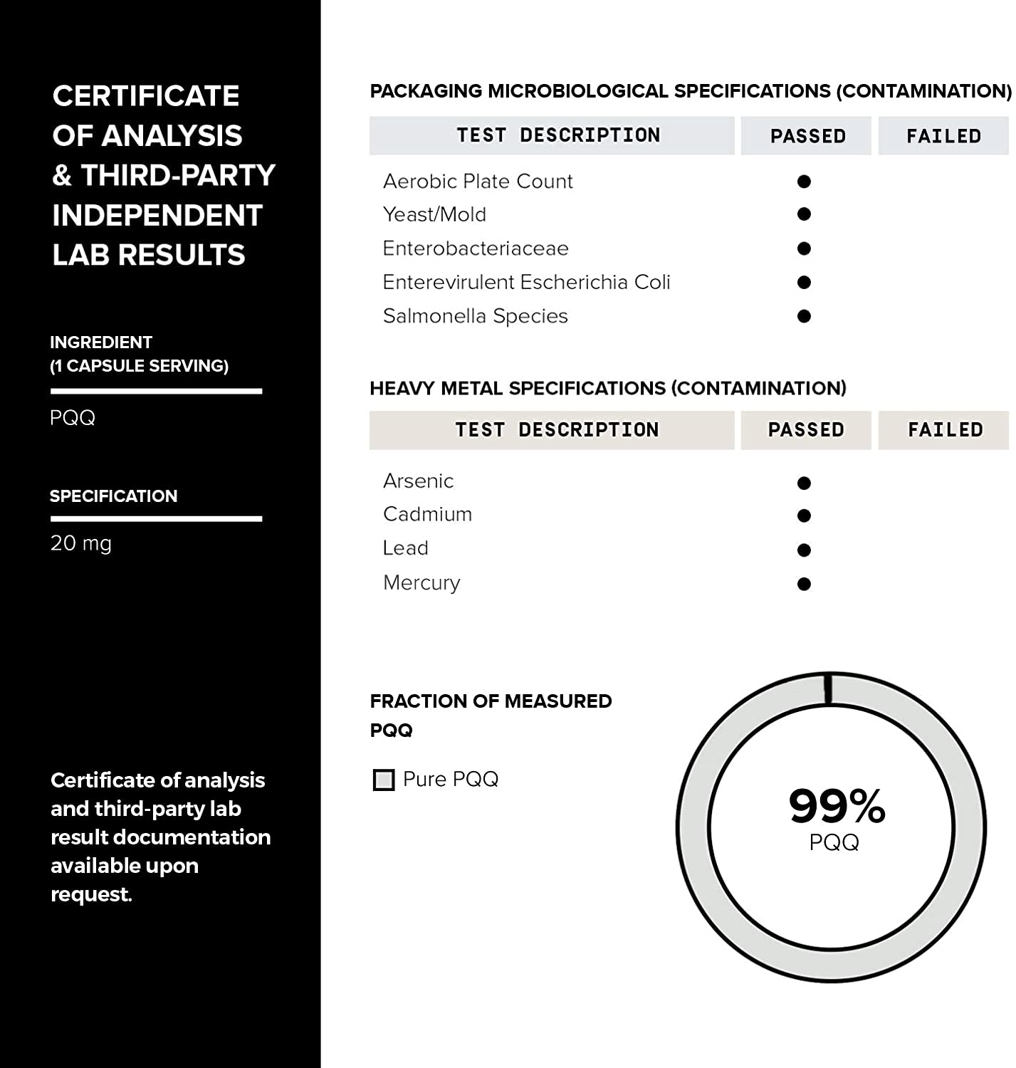 Foto 6 pulgar | Suplemento Toniiq Pqq 20 Mg De Ultra Alta Pureza 120 Cápsulas - Venta Internacional.