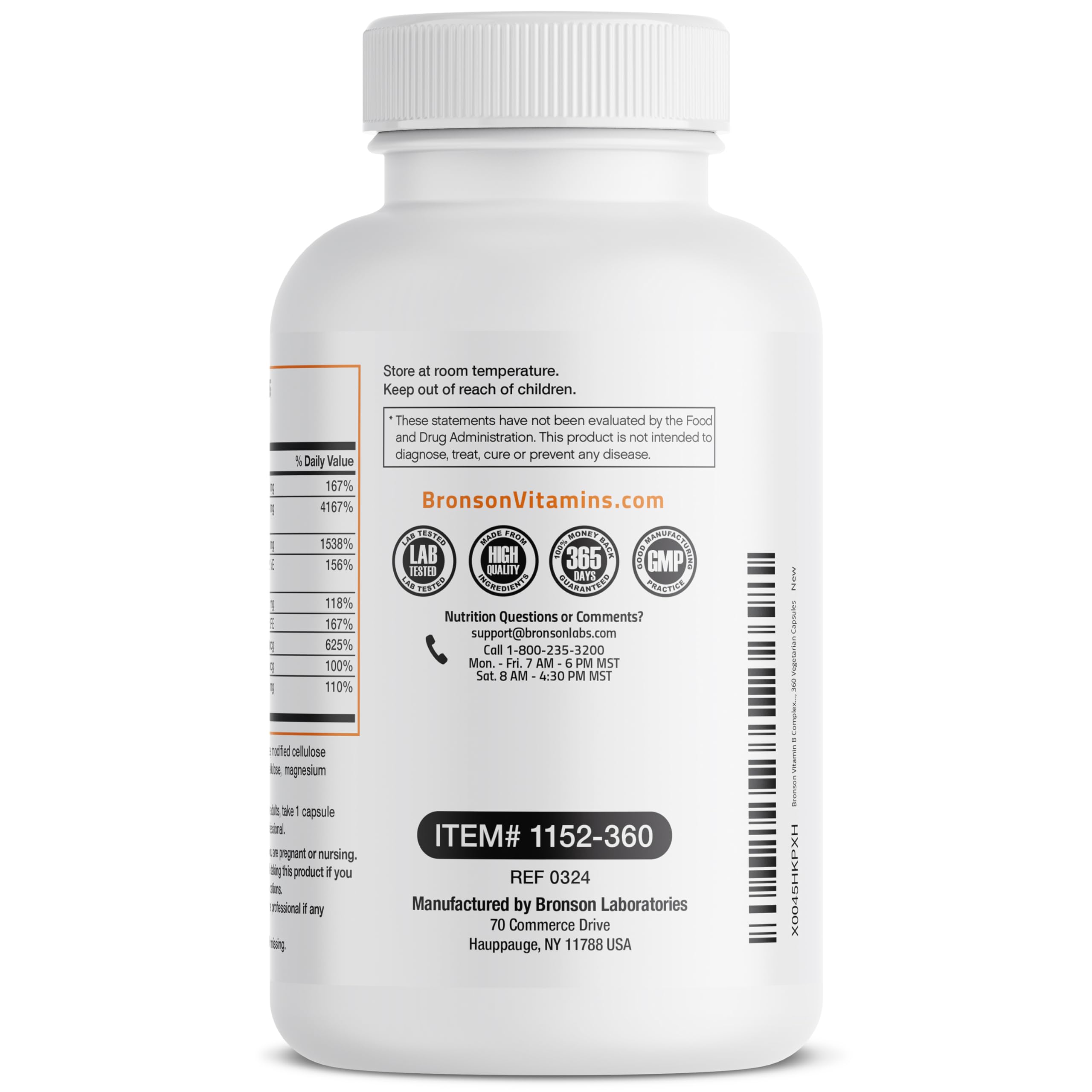 Foto 5 | Complemente El Complejo De Vitamina B Bronson Con Vitamina C 360 Cápsulas - Venta Internacional.