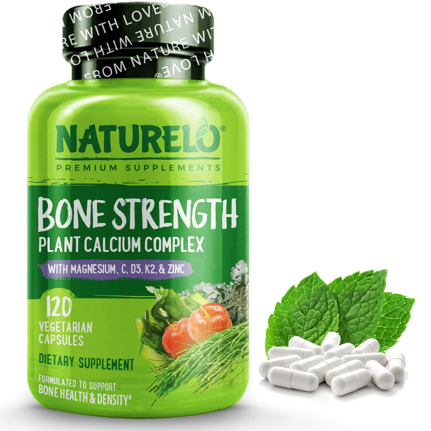 Foto 2 pulgar | Suplemento Naturelo Bone Strength Calcium 600 Mg 120 Cápsulas - Venta Internacional.