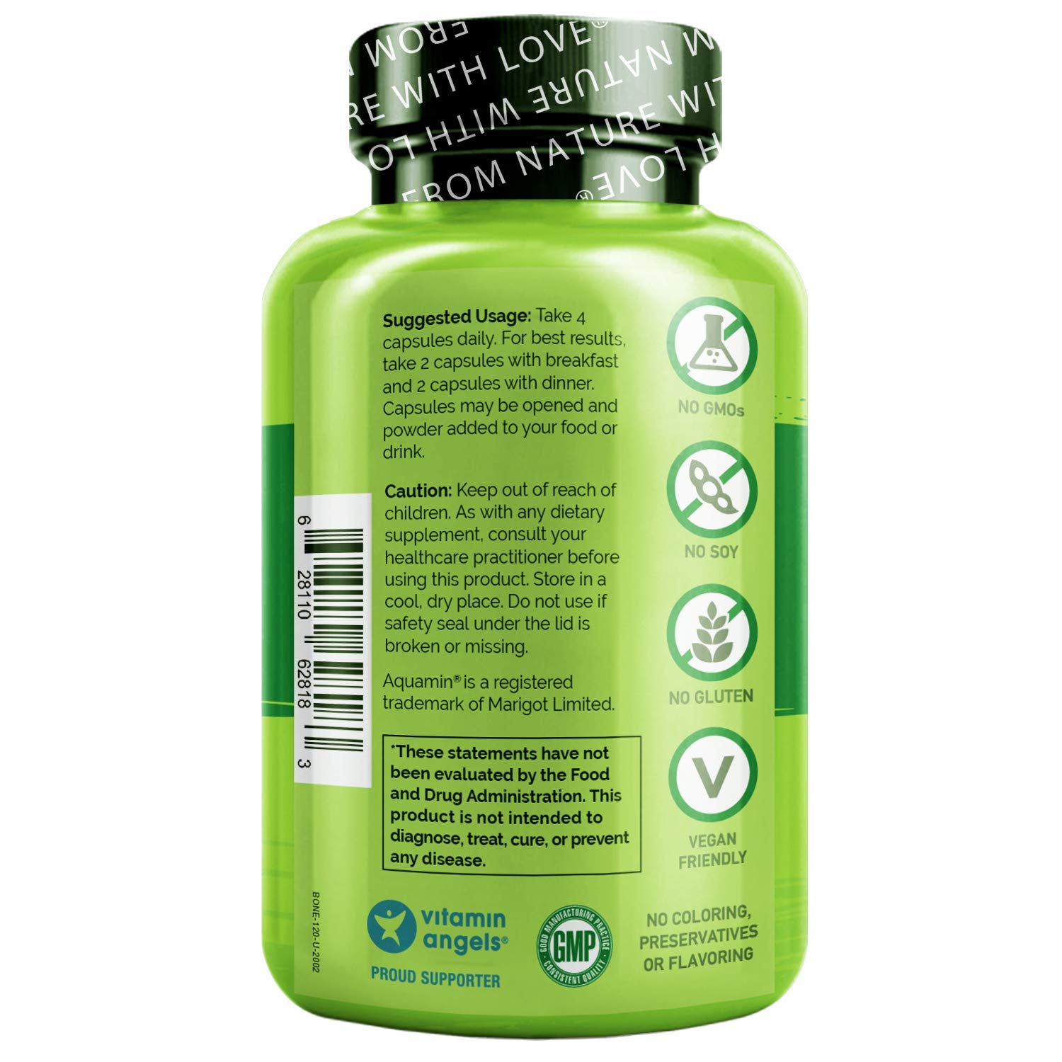 Foto 3 pulgar | Suplemento Naturelo Bone Strength Calcium 600 Mg 120 Cápsulas - Venta Internacional.