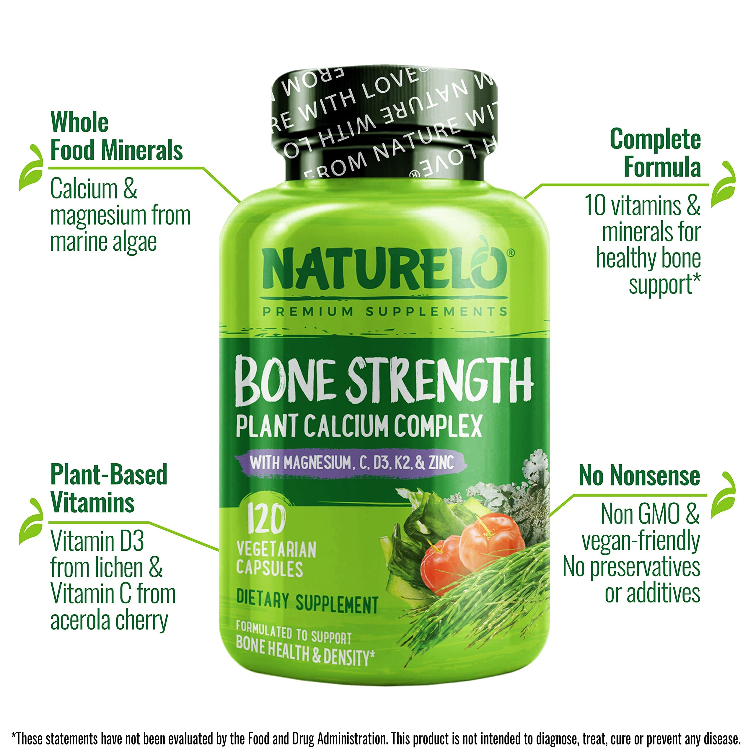 Foto 5 pulgar | Suplemento Naturelo Bone Strength Calcium 600 Mg 120 Cápsulas - Venta Internacional.