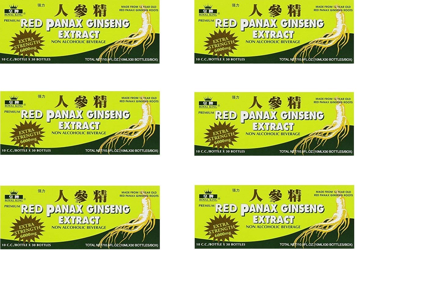 Foto 2 pulgar | Suplemento Panax Ginseng Royal King Red 6000 Mg 30 Ampollas X6 - Venta Internacional.