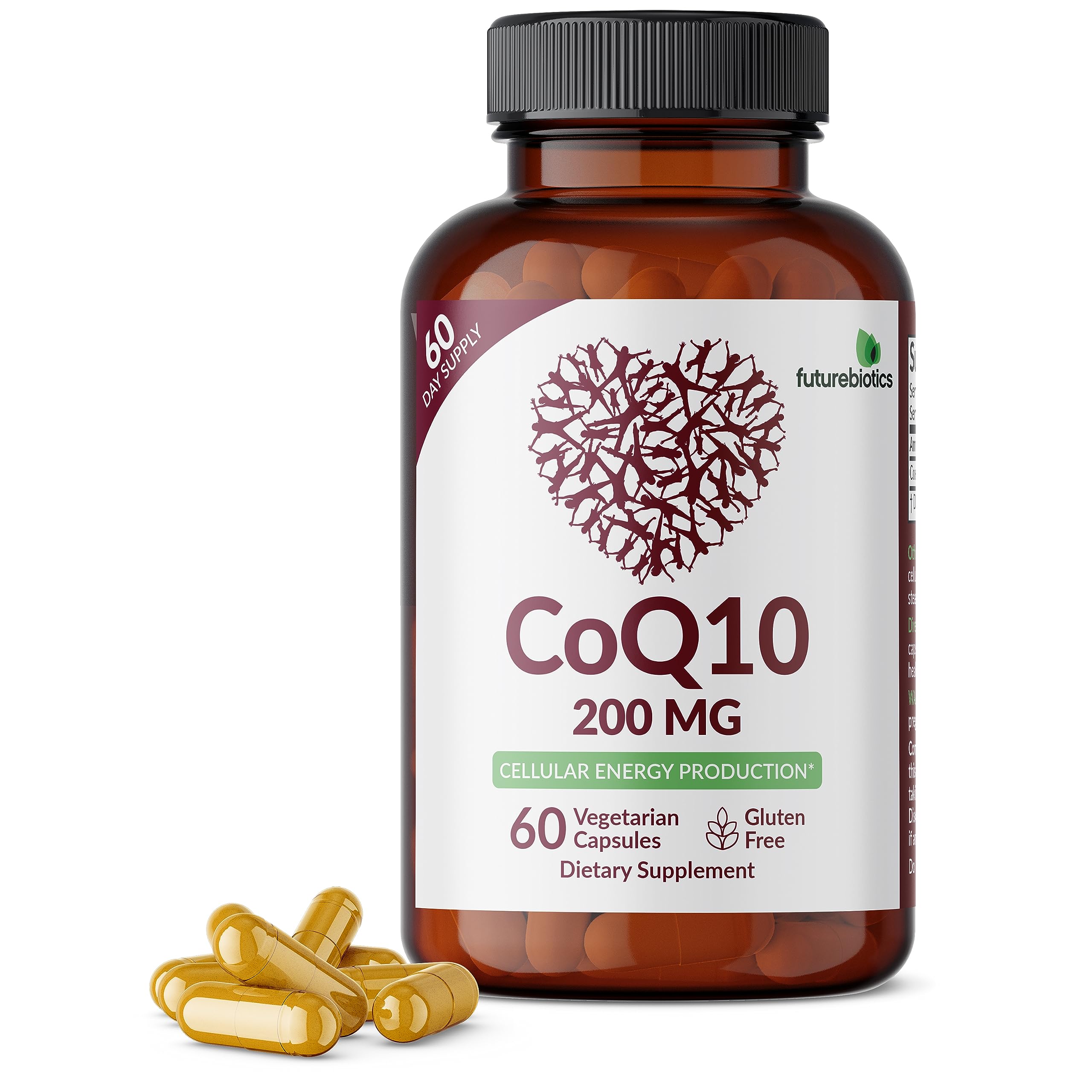 Foto 2 pulgar | Suplemento Futurebiotics Coq10 200 Mg Cellular Energy 60 Cápsulas - Venta Internacional.