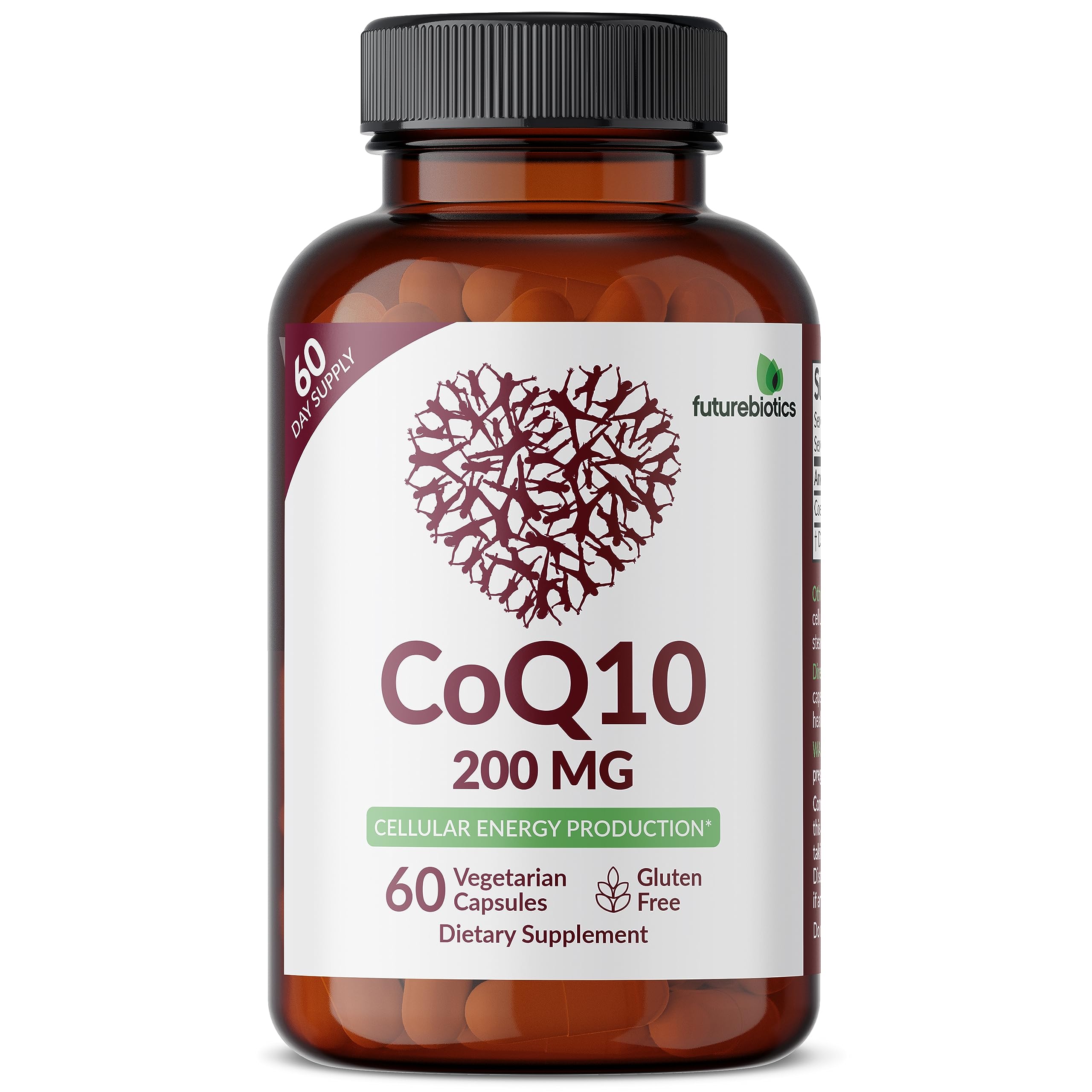 Foto 4 pulgar | Suplemento Futurebiotics Coq10 200 Mg Cellular Energy 60 Cápsulas - Venta Internacional.