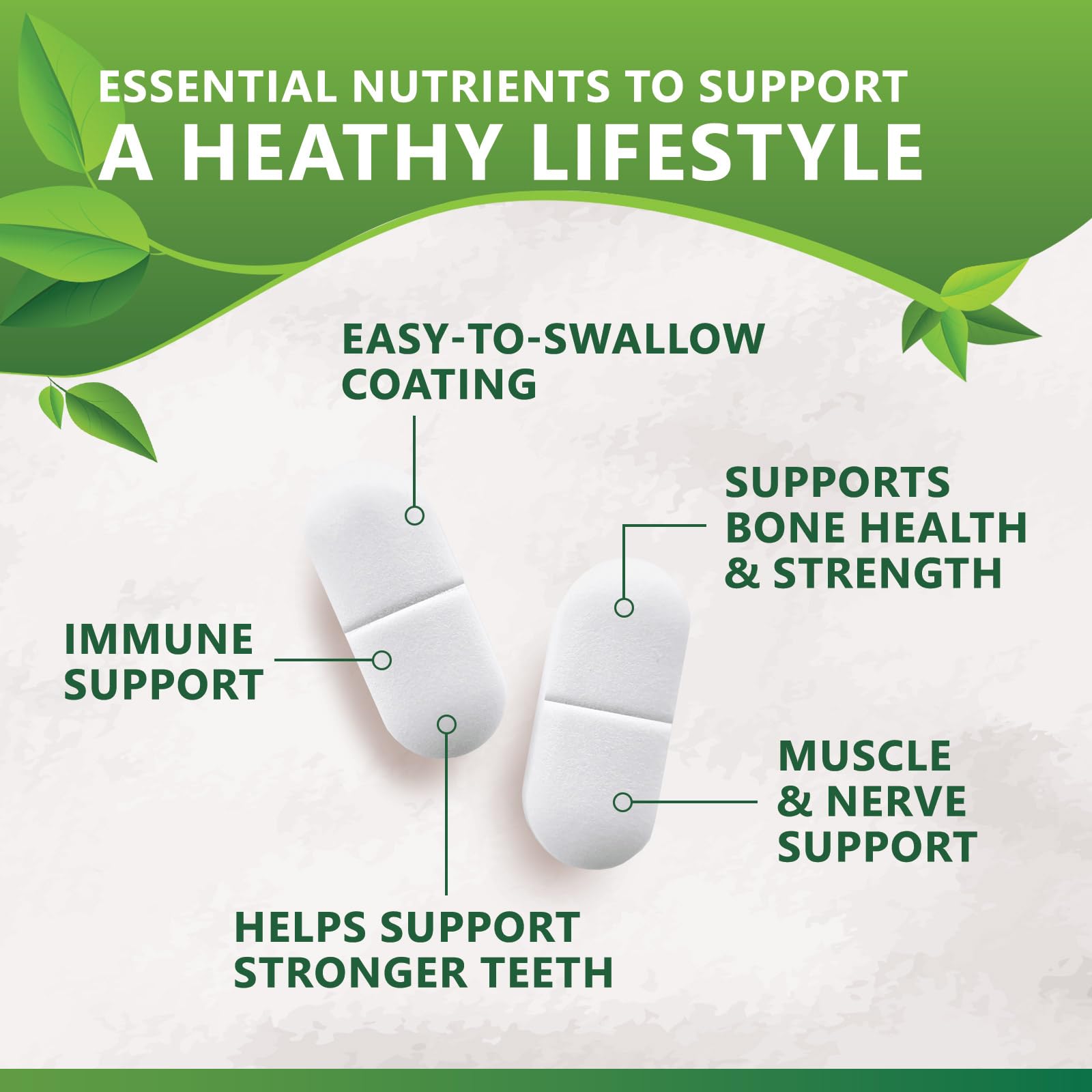 Foto 7 pulgar | Suplemento De Calcio Nature's Nutrition 1200 Mg + Vitamina D3 - Venta Internacional.