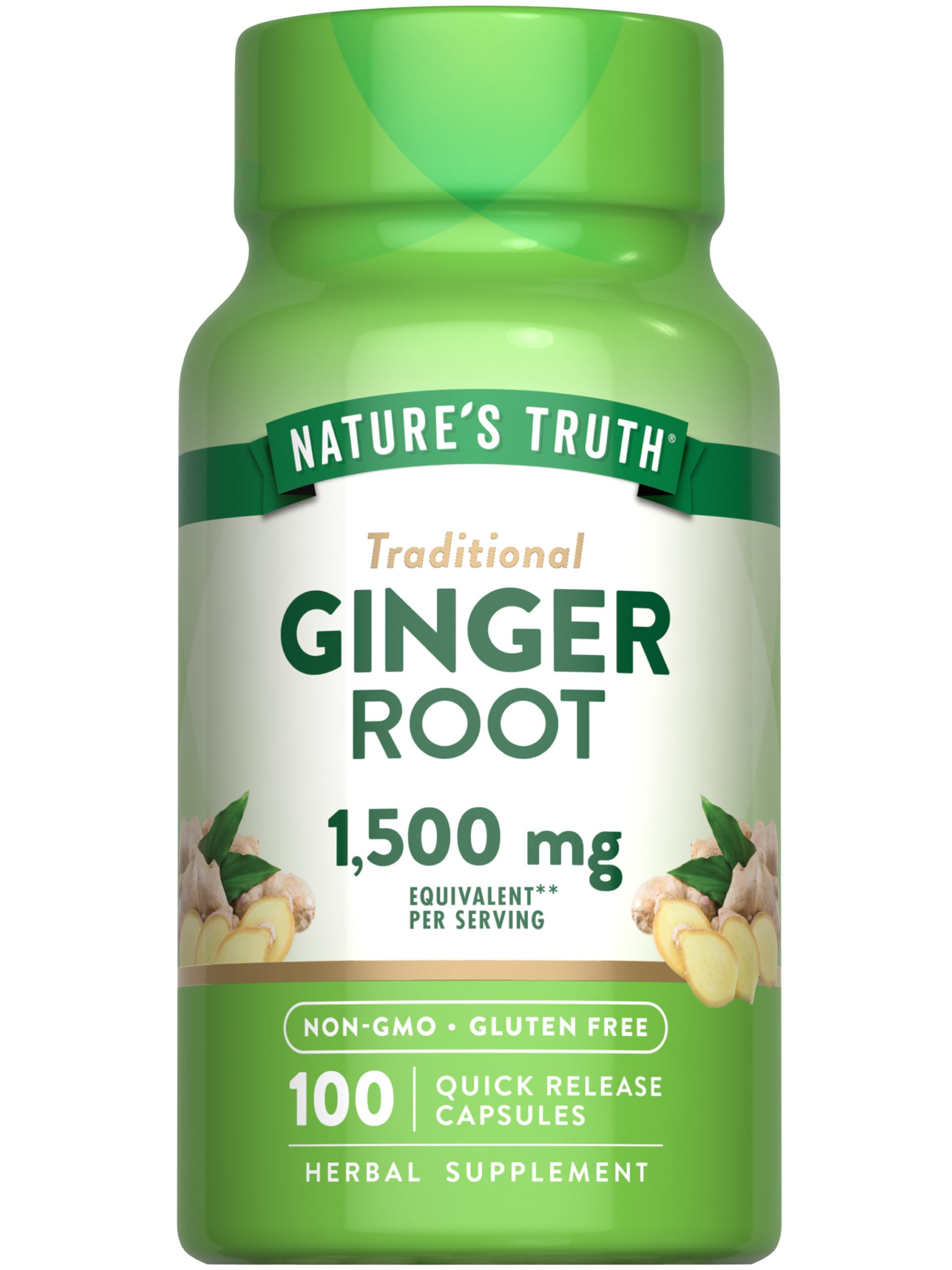Foto 2 pulgar | Suplemento Nature's Truth, Cápsulas De Raíz De Jengibre, 1500 Mg, 100 Unidades - Venta Internacional.