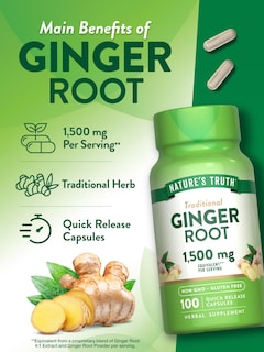 Foto 5 | Suplemento Nature's Truth, Cápsulas De Raíz De Jengibre, 1500 Mg, 100 Unidades - Venta Internacional.