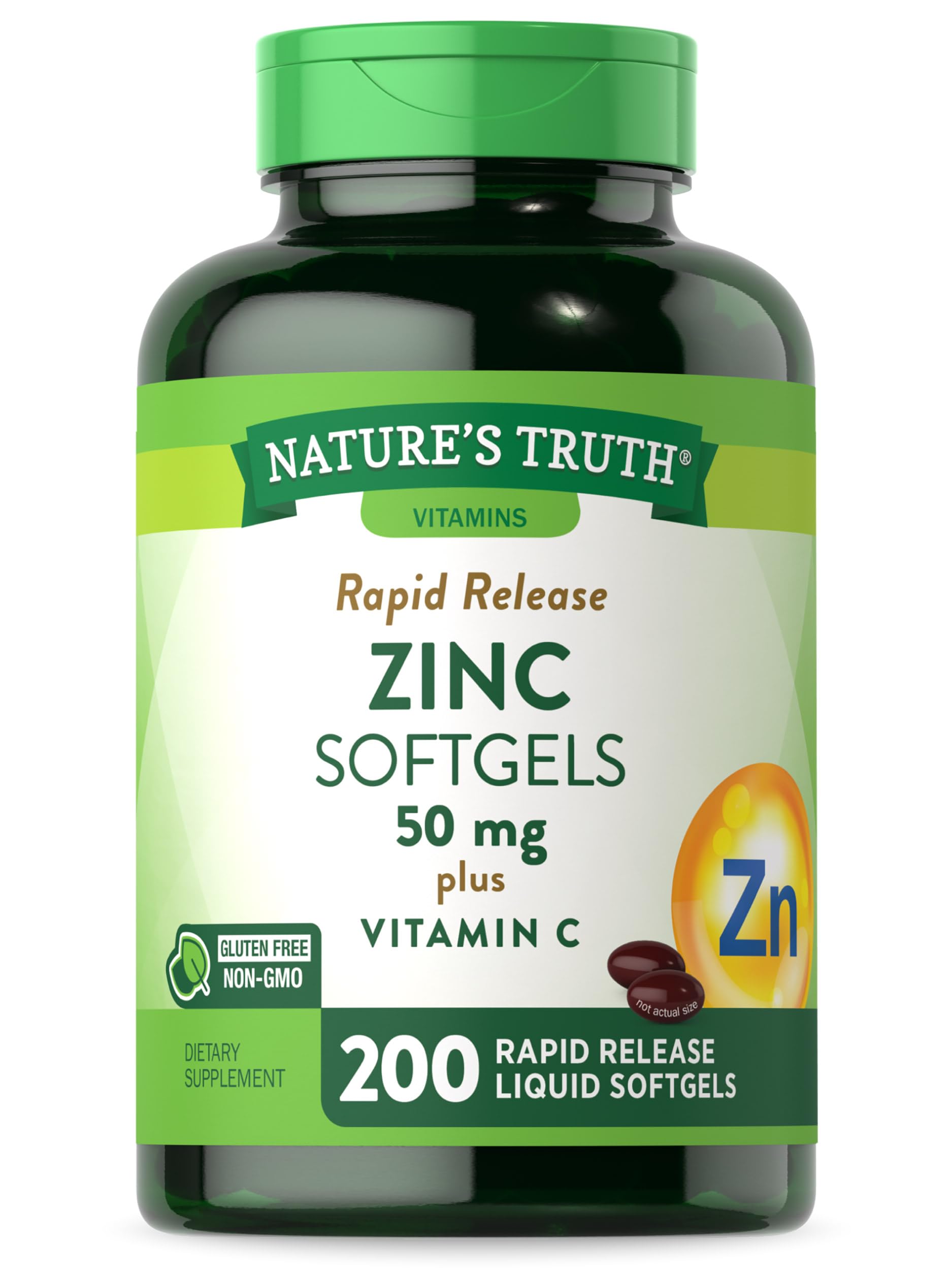 Foto 2 pulgar | Complemente Nature's Truth Zinc 50 Mg Con Vitamina C 200 Cápsulas Blandas - Venta Internacional.