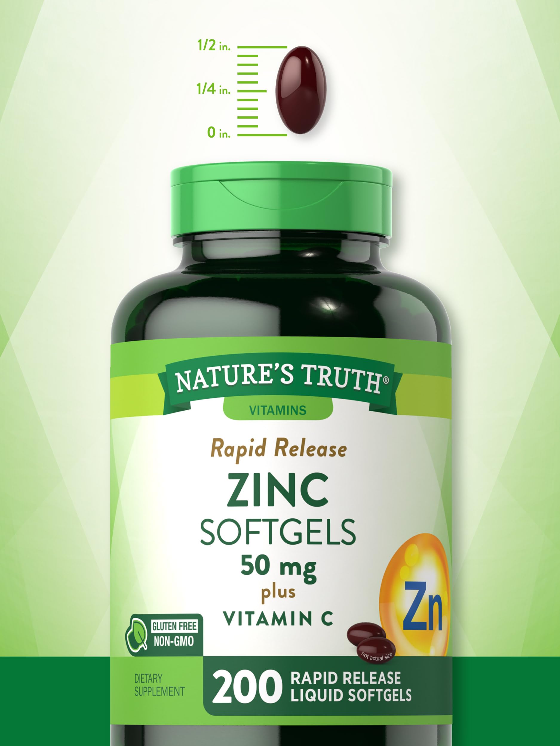 Foto 6 pulgar | Complemente Nature's Truth Zinc 50 Mg Con Vitamina C 200 Cápsulas Blandas - Venta Internacional.