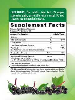 Foto 2 | Suplemento Nature's Truth, Gomitas De Saúco Negro, 50% Veganas - Venta Internacional.