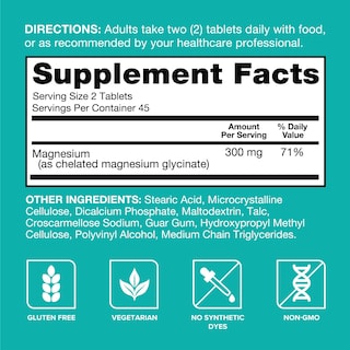 Foto 6 | Suplemento Qunol Glicinato De Magnesio 300 Mg 90 Comprimidos - Venta Internacional.