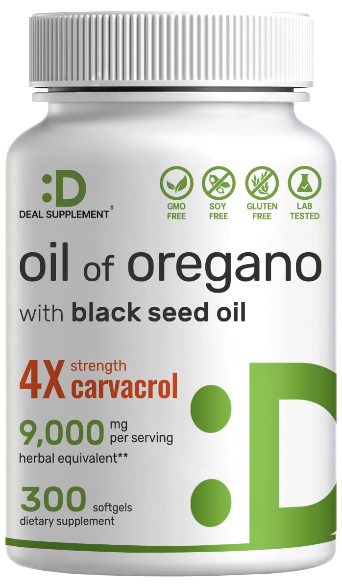 Foto 2 pulgar | Suplemento De Aceite De Orégano En Cápsulas Blandas Con Aceite De Semillas Negras, 300 Unidades - Venta Internacional.