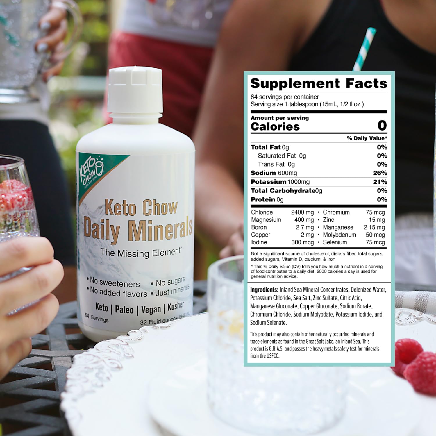 Foto 7 pulgar | Equilibrio Electrolítico Diario Mineral Drops Keto Chow 946 Ml - Venta Internacional.