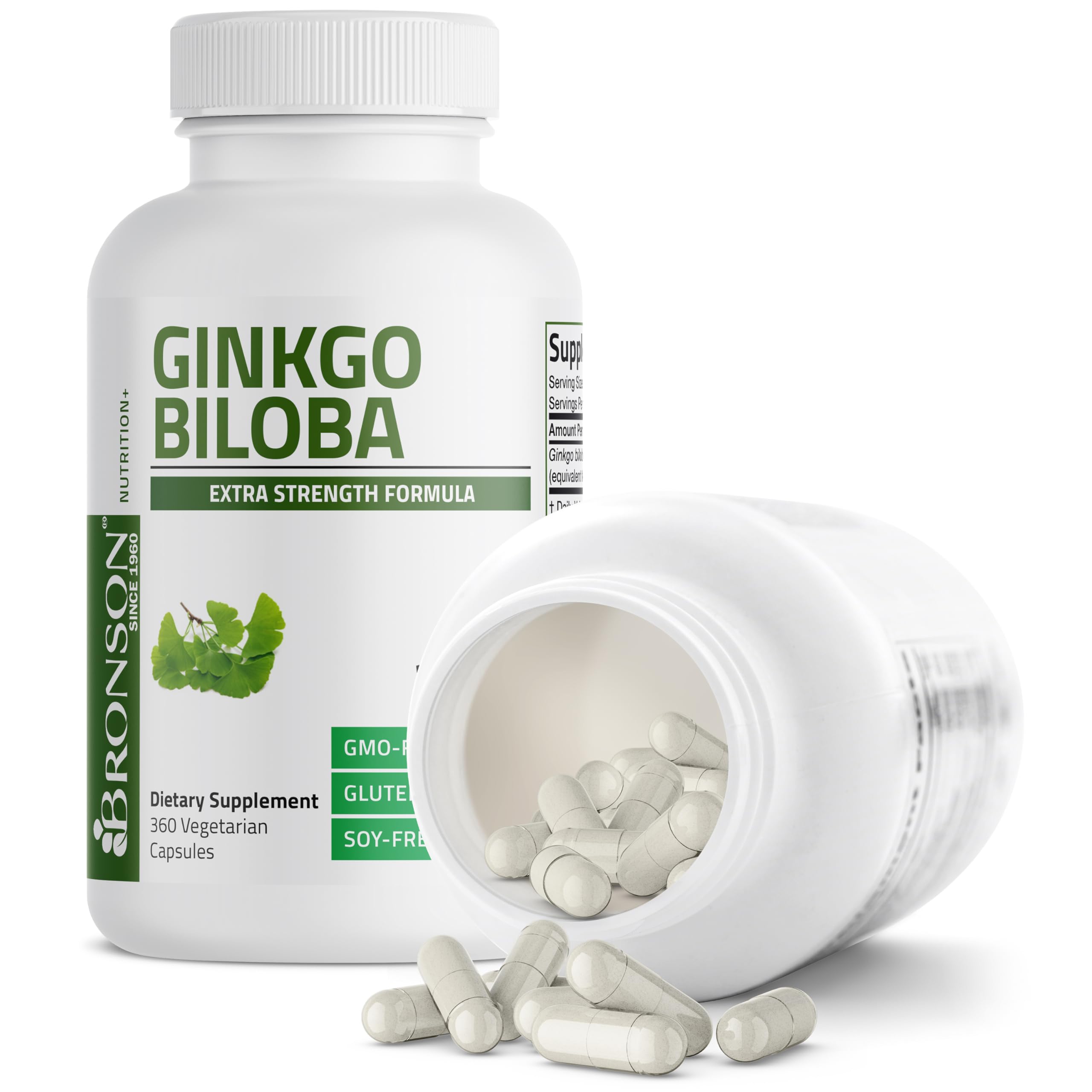 Foto 5 pulgar | Suplemento Bronson Ginkgo Biloba Extra 360 Cápsulas - Venta Internacional.