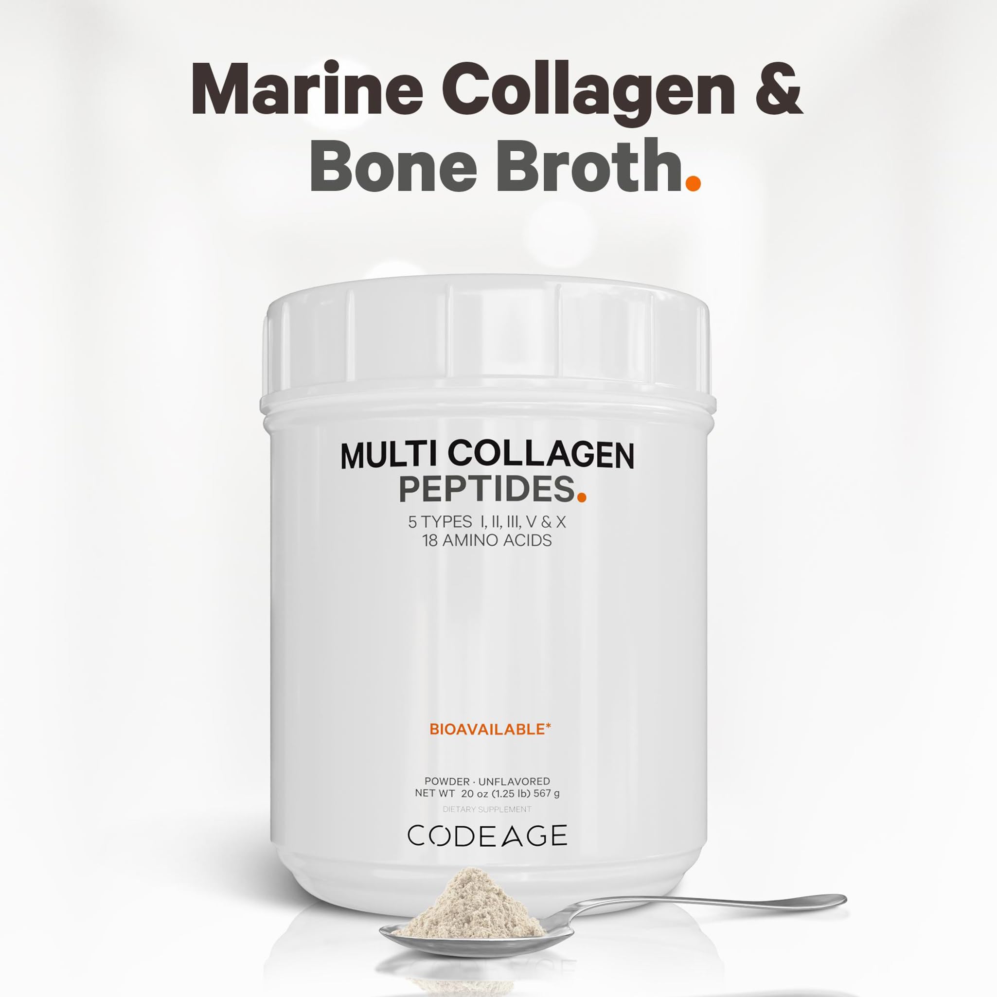 Foto 7 pulgar | Proteína De Colágeno En Polvo Codeage Multi, Suministro Para 2 Meses, 560 Ml - Venta Internacional.