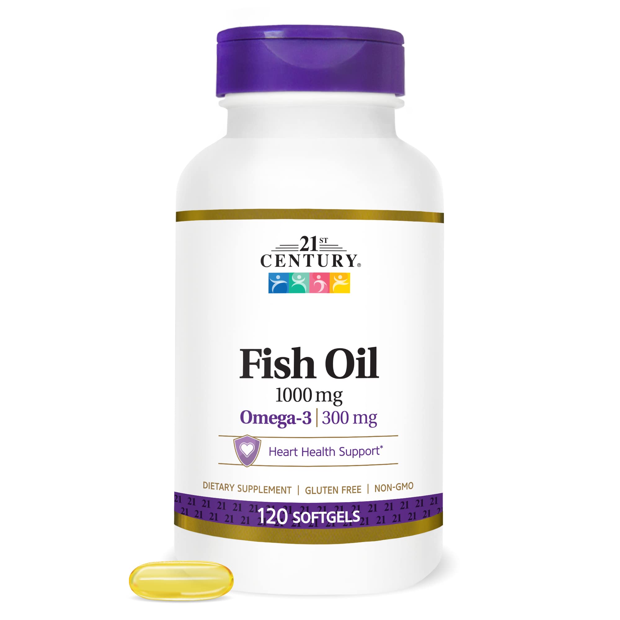Foto 1 | Suplemento En Cápsulas Blandas De Aceite De Pescado Del Siglo Xxi, 1000 Mg, 120 Unidades - Venta Internacional.