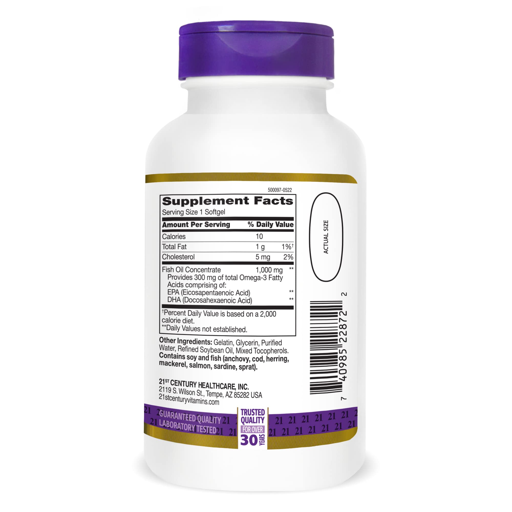 Foto 6 pulgar | Suplemento En Cápsulas Blandas De Aceite De Pescado Del Siglo Xxi, 1000 Mg, 120 Unidades - Venta Internacional.