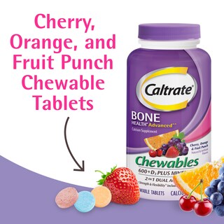 Foto 2 | Suplemento Caltrate Chewables 600 +d3 Plus Minerals 60 Comprimidos - Venta Internacional.