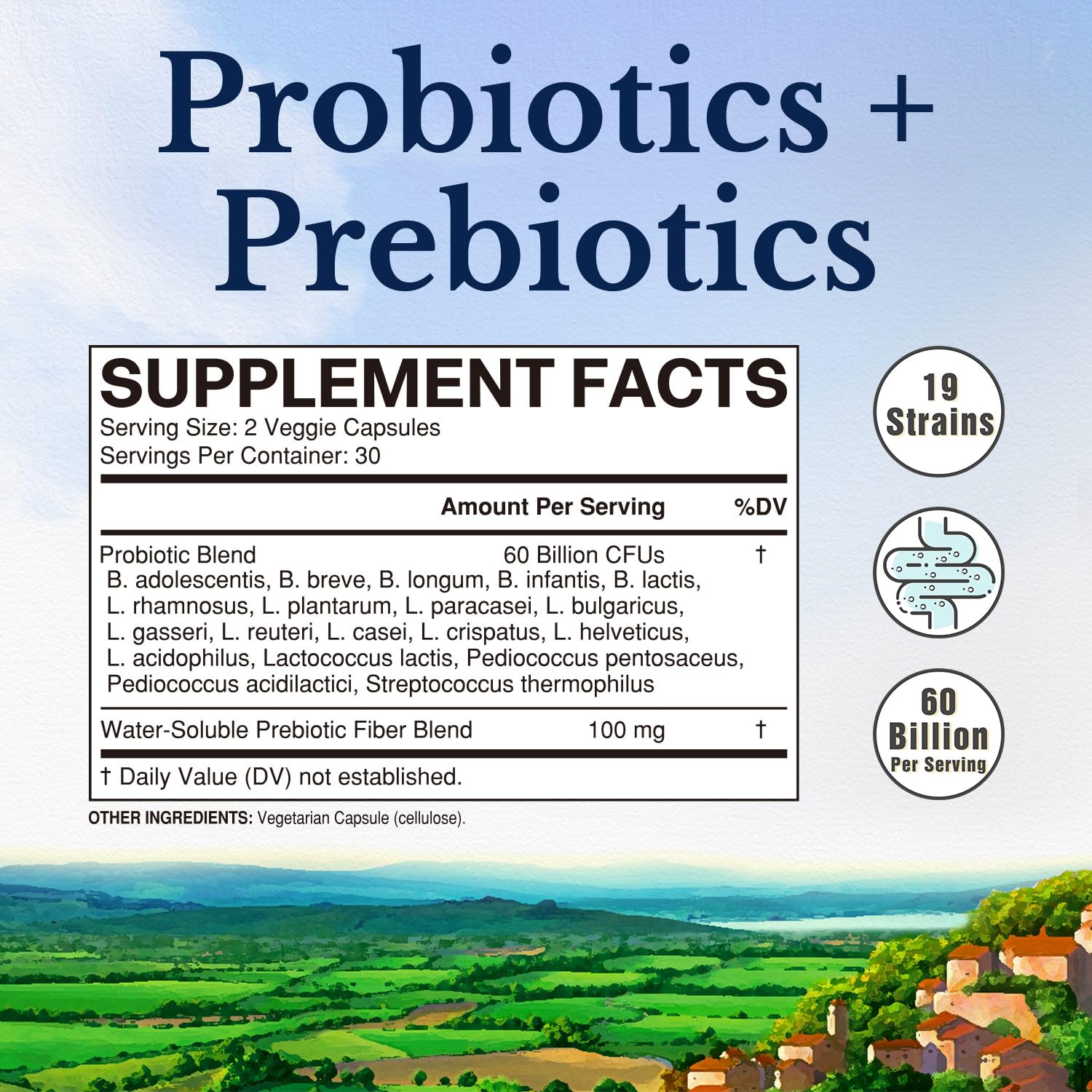 Foto 3 pulgar | Complemente Los Probióticos Y Prebióticos De Vitalitown: 60 Mil Millones De Ufc - Venta Internacional.