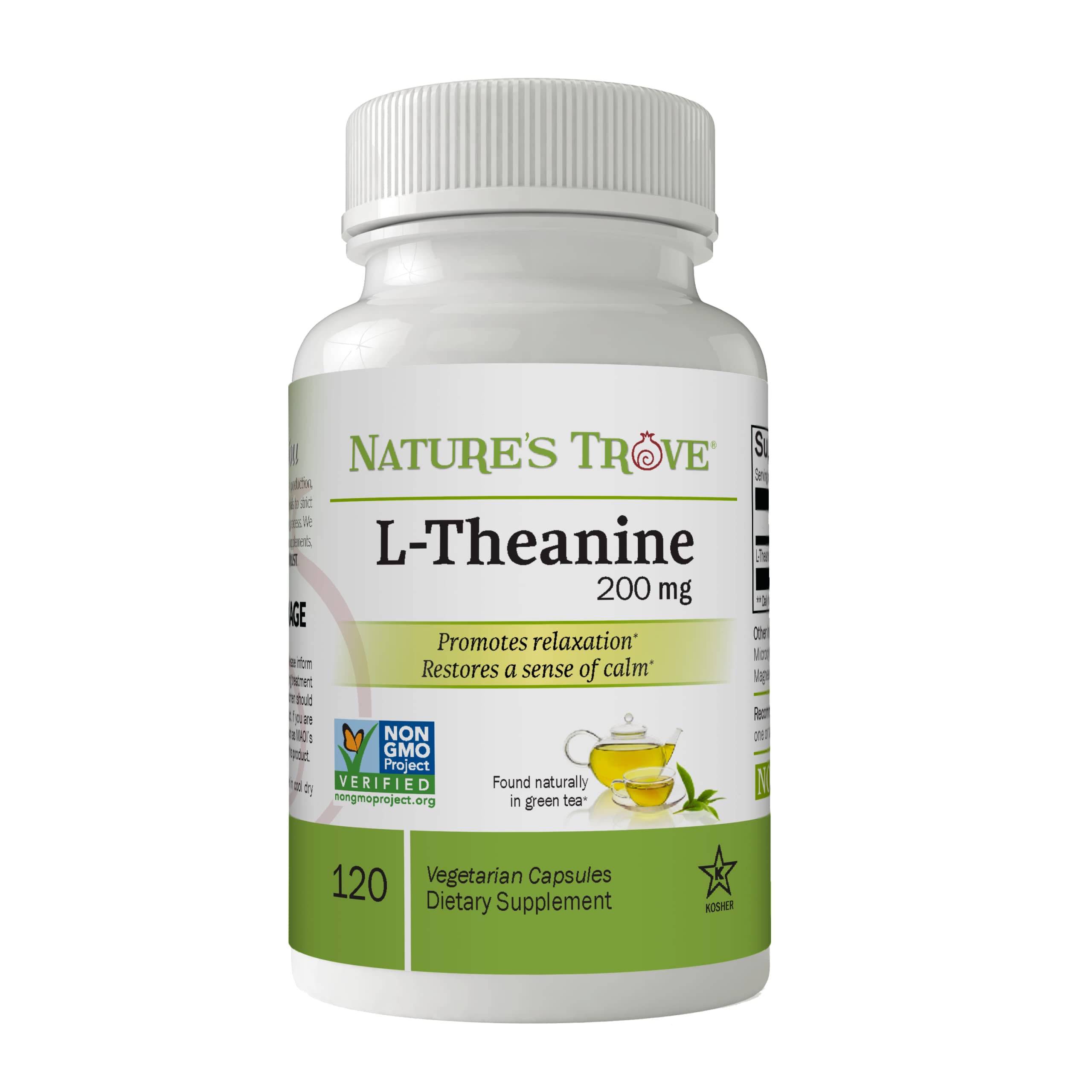 Foto 2 pulgar | Suplemento Nature's Trove L-teanina 200 Mg 120 Cápsulas - Venta Internacional.