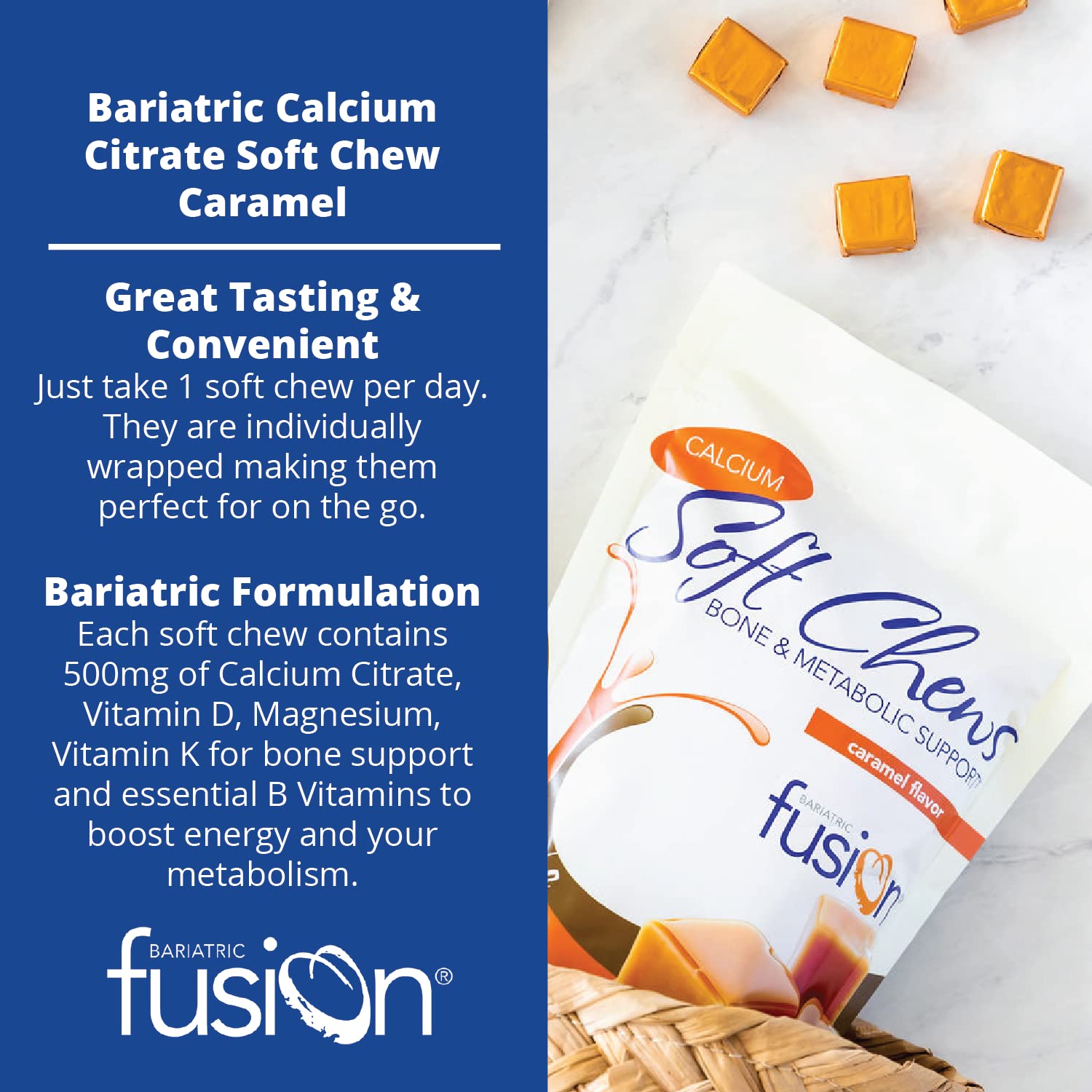 Foto 4 pulgar | Suplemento Bariatric Fusion, Masticables De Calcio Bariátrico, 500 Mg - Venta Internacional.