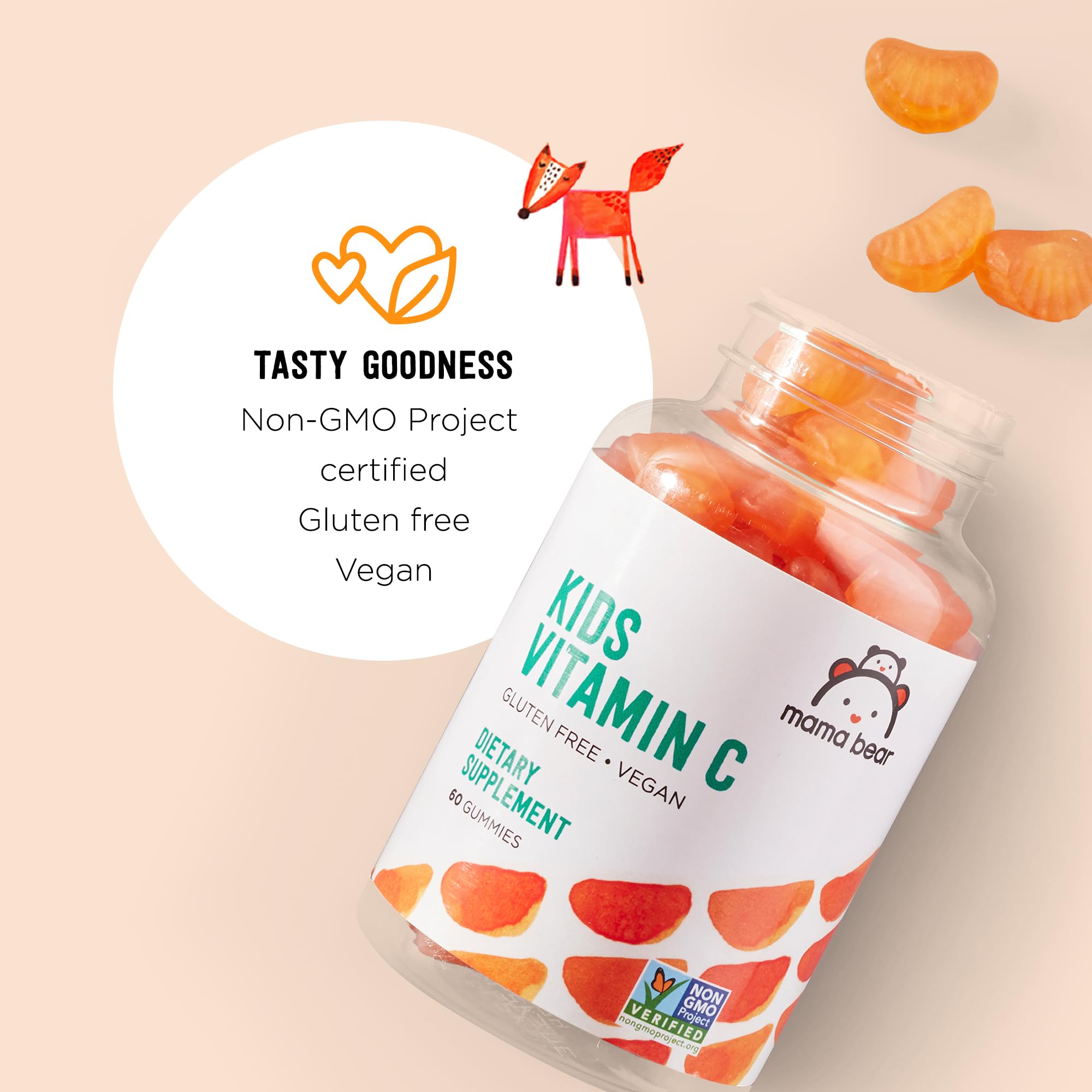 Foto 3 pulgar | 60 Gomitas Con Vitamina C Mama Bear Vegan Kids, 125 Mg - Venta Internacional.