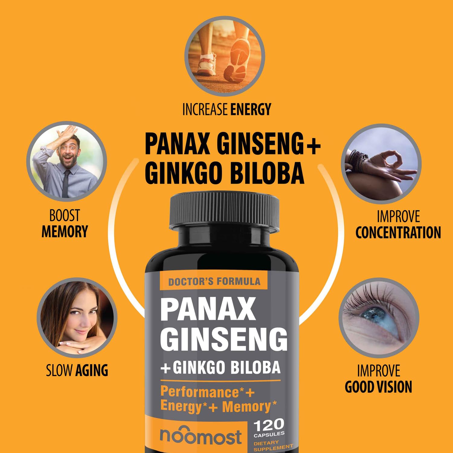 Foto 4 pulgar | Suplemento Noomost Korean Red Panax Ginseng + Ginkgo Biloba - Venta Internacional.