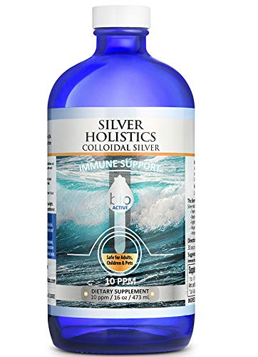 Foto 2 pulgar | Botella De Vidrio Coloidal Liquid Silver Holistics De 473 Ml - Venta Internacional.