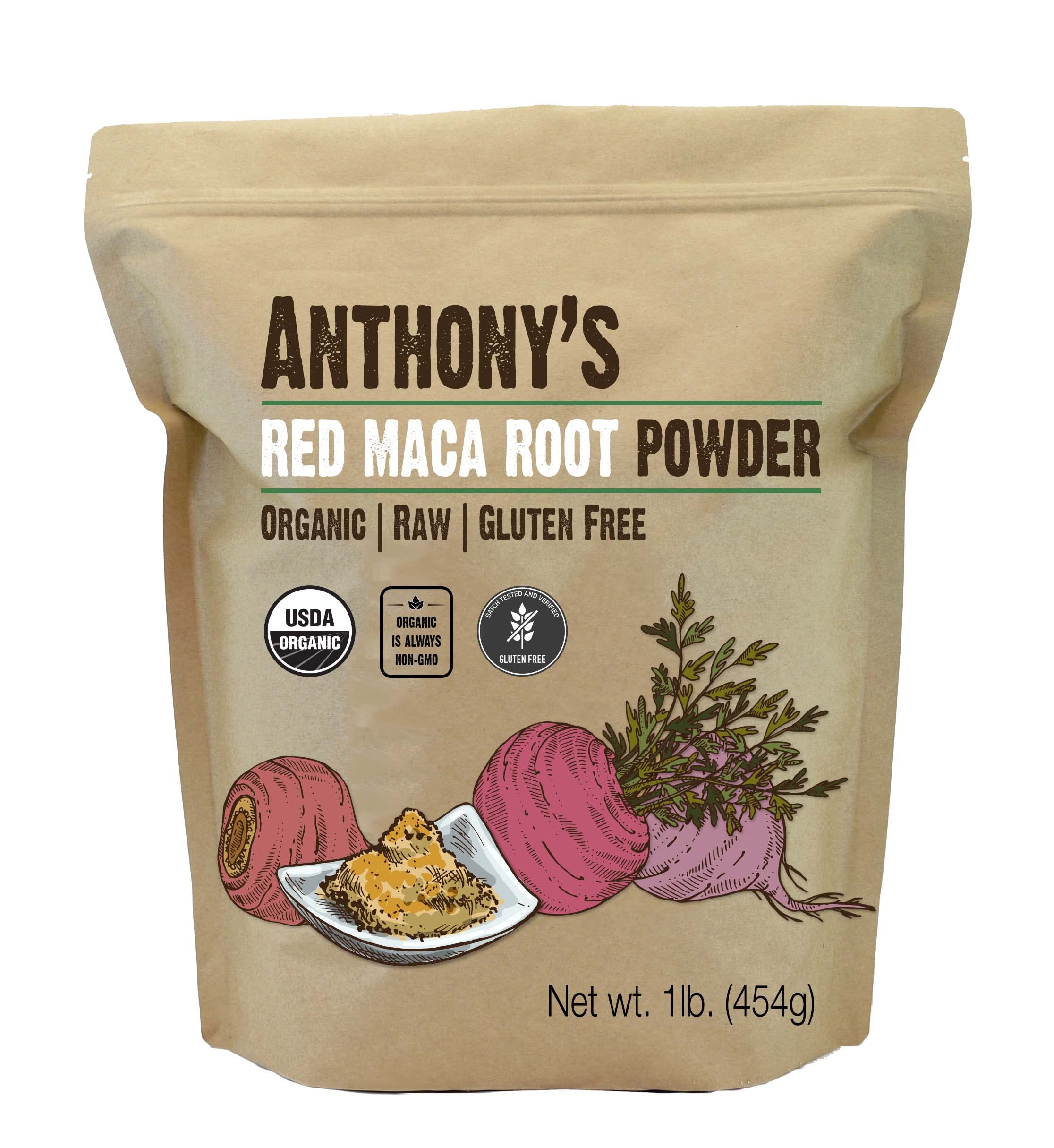 Foto 2 pulgar | Maca En Polvo Anthony's Organic Red 454 G Sin Gluten Sin Gluten - Venta Internacional.