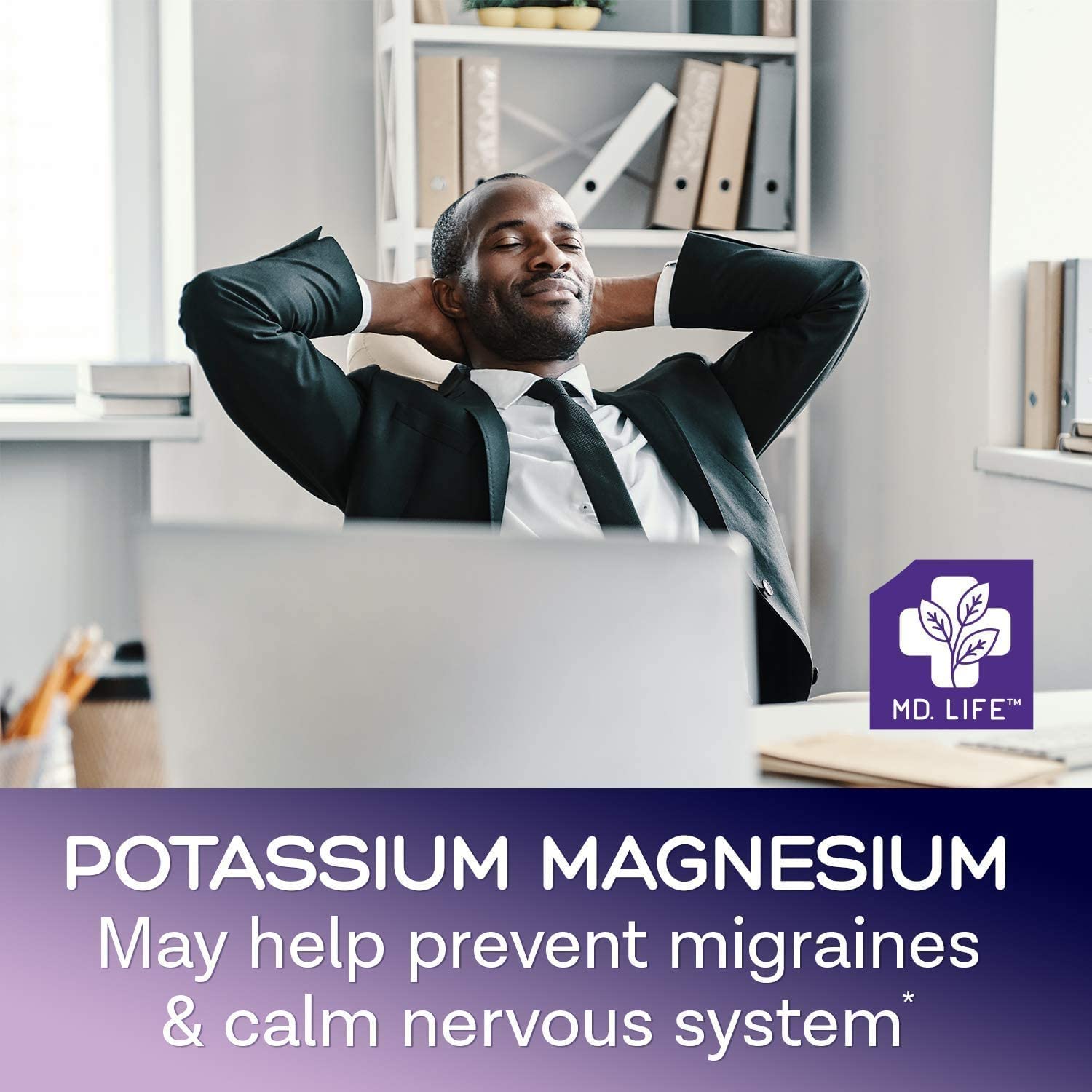 Foto 4 pulgar | Suplemento Md. Life Magnesio Potasio 60 Cápsulas - Venta Internacional.