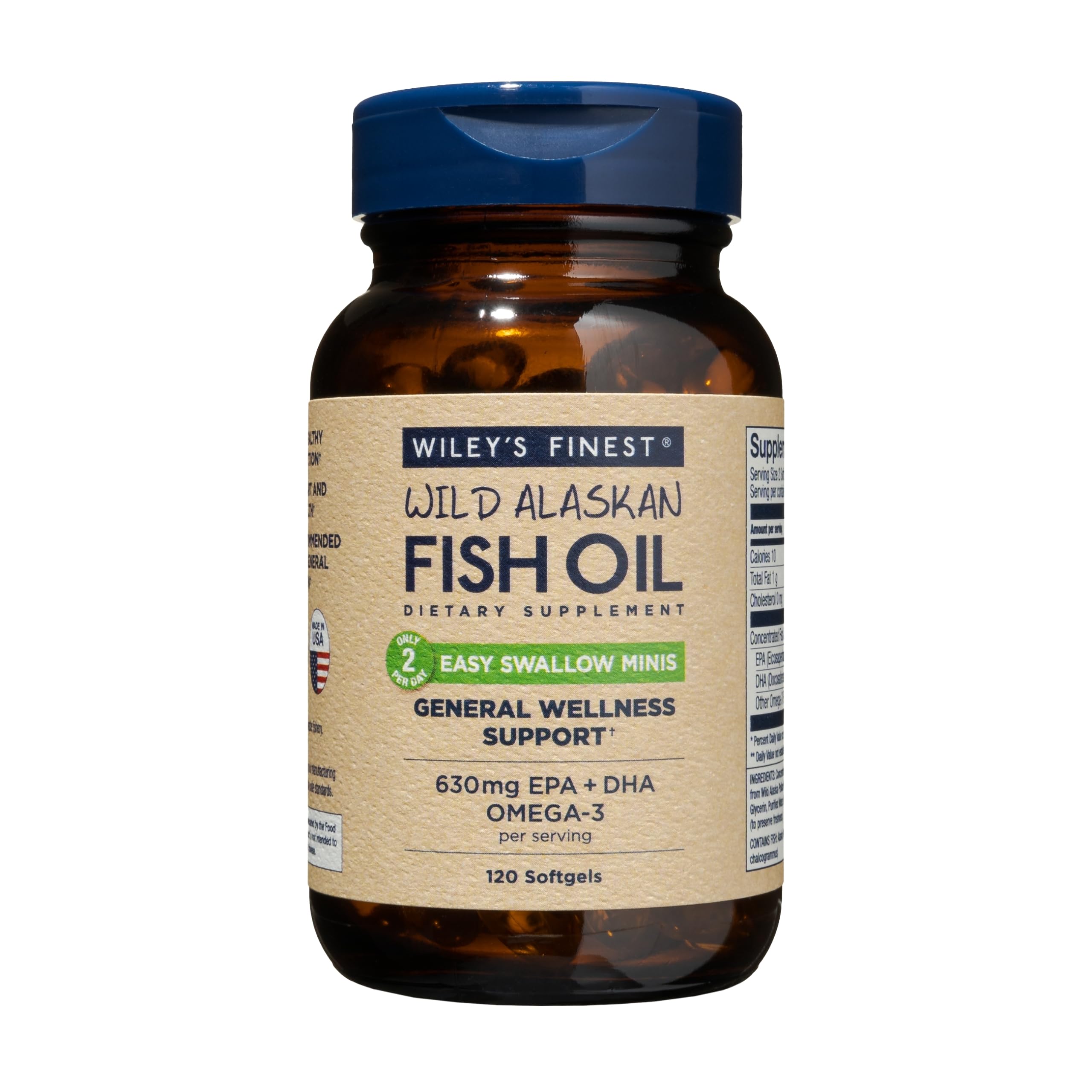 Foto 2 pulgar | Suplemento De Aceite De Pescado Salvaje De Alaska Wiley's Finest 630 Mg - Venta Internacional.