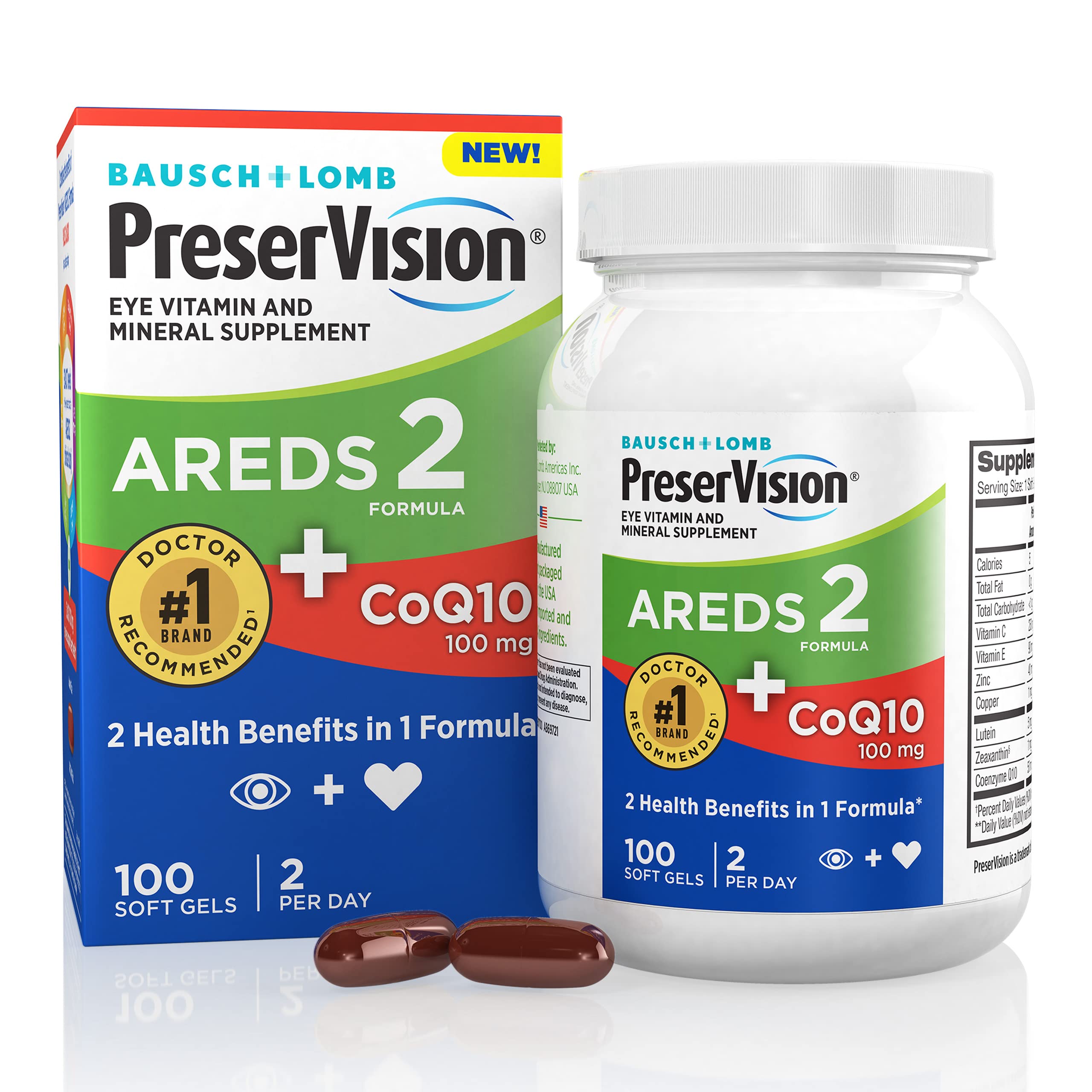 Foto 2 pulgar | Suplemento Preservision Areds 2 Vitaminas Para Ojos, 100 Cápsulas Blandas - Venta Internacional.