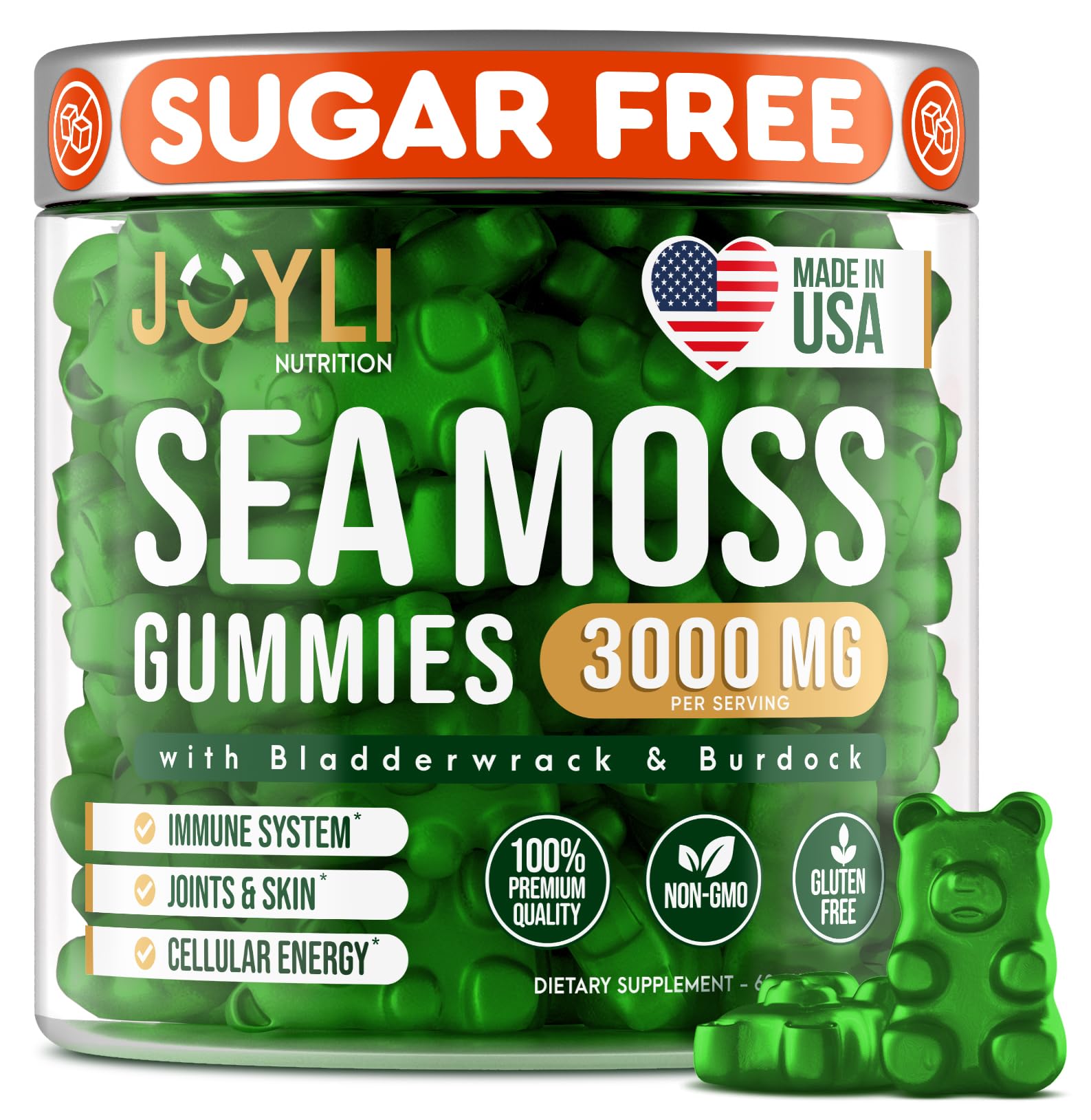 Foto 2 pulgar | Gomitas De Musgo Marino Supplement Joyli Nutrition, 60 Ositos Veganos - Venta Internacional.