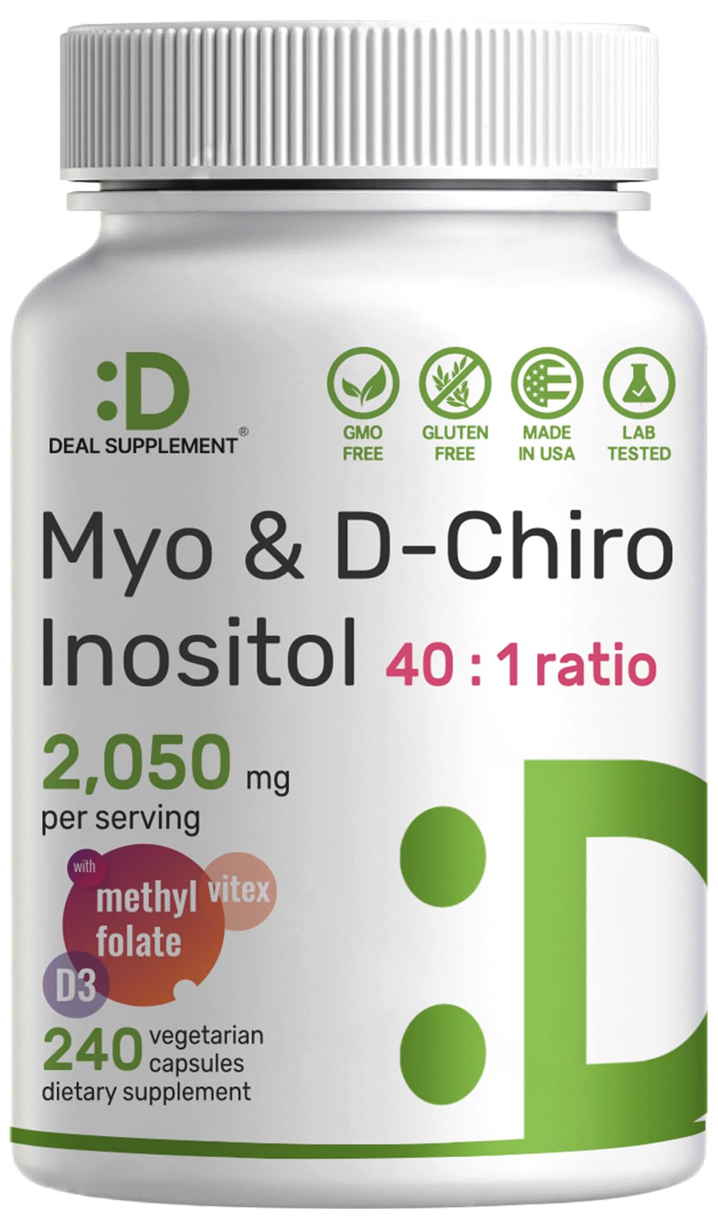 Foto 2 pulgar | Oferta De Suplementos Suplemento De Mioinositol Y D-quiroinositol - Venta Internacional.